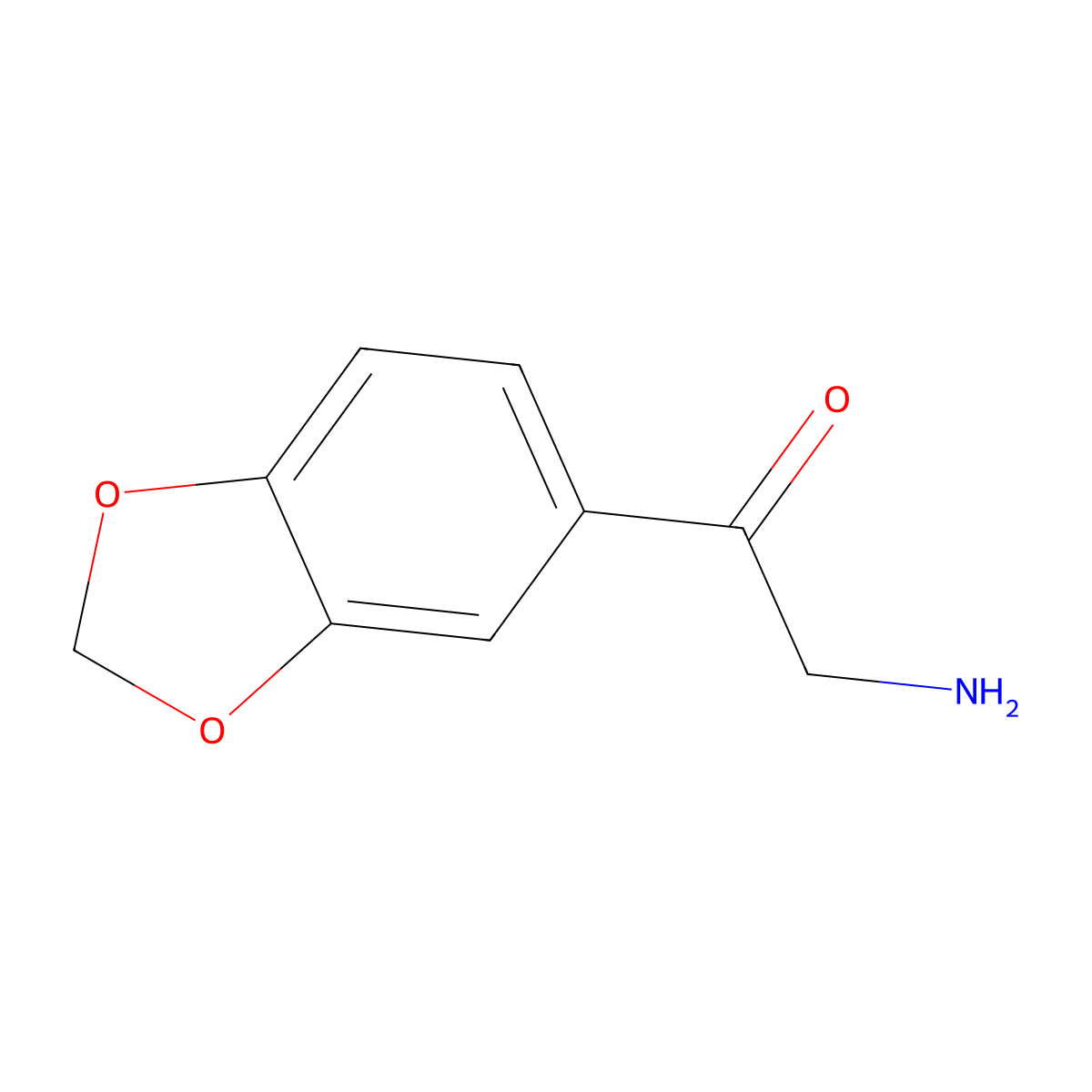 2-Amino-1-(1,3-benzodioxol-5-yl)ethanone molecular structure, CAS 189506-53-4