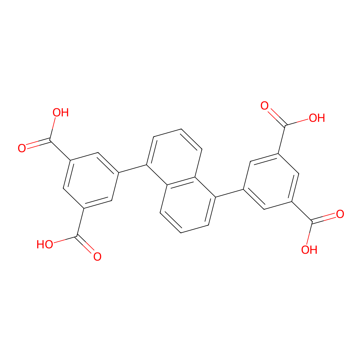 1,3-Benzenedicarboxylic acid, 5,5'-(1,5-naphthalenediyl)bis- molecular structure, CAS 1895077-69-6