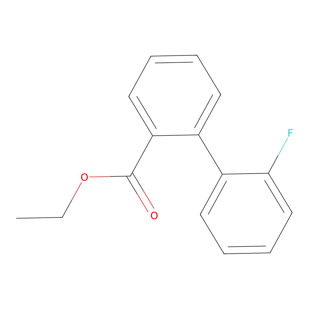 Ethyl 2'-fluoro-[1,1'-biphenyl]-2-carboxylate molecular structure, CAS 189508-04-1