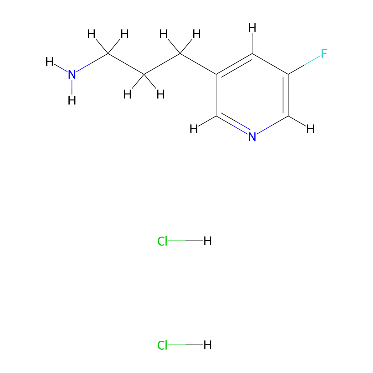3-(5-Fluoropyridin-3-yl)propan-1-amine dihydrochloride molecular structure, CAS 1895092-39-3