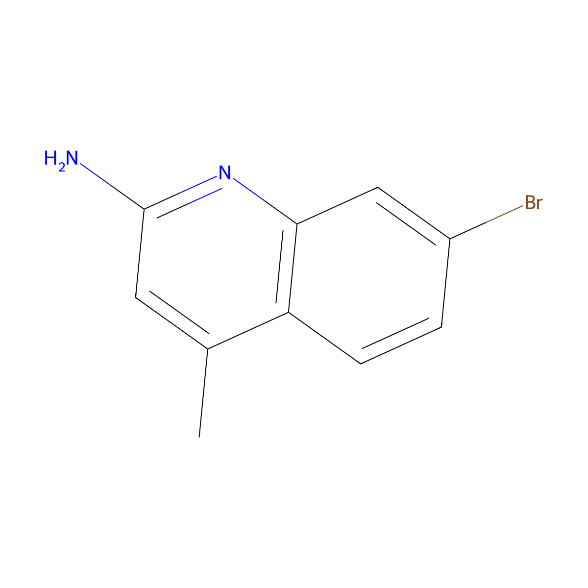 7-Bromo-4-methylquinolin-2-amine molecular structure, CAS 1895092-49-5