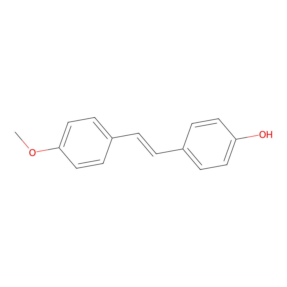 4-[(E)-2-(4-methoxyphenyl)ethenyl]phenol molecular structure, CAS 18951-44-5