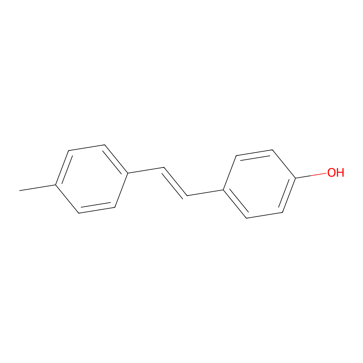 4-[(E)-2-(4-methylphenyl)ethenyl]phenol molecular structure, CAS 18951-45-6