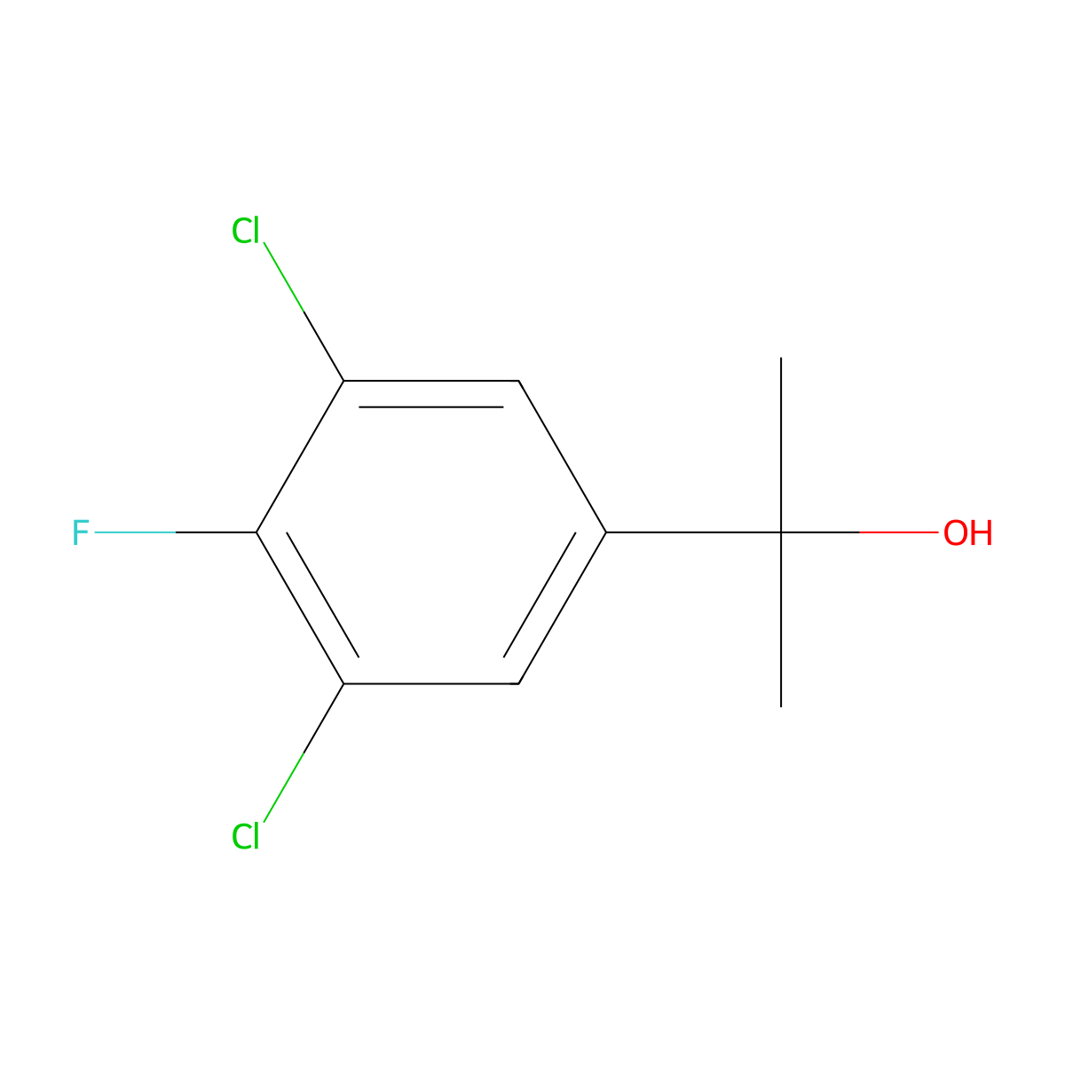 2-(3,5-Dichloro-4-fluorophenyl)propan-2-ol molecular structure, CAS 1895144-78-1