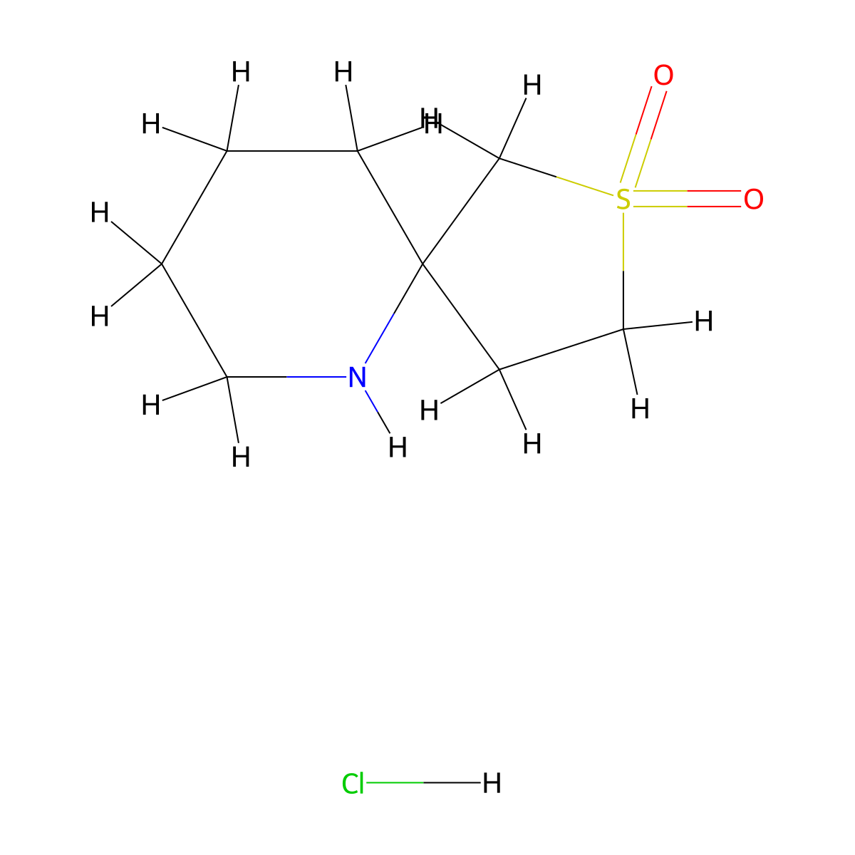 2lambda6-Thia-6-azaspiro[4.5]decane-2,2-dione hydrochloride molecular structure, CAS 1895152-58-5