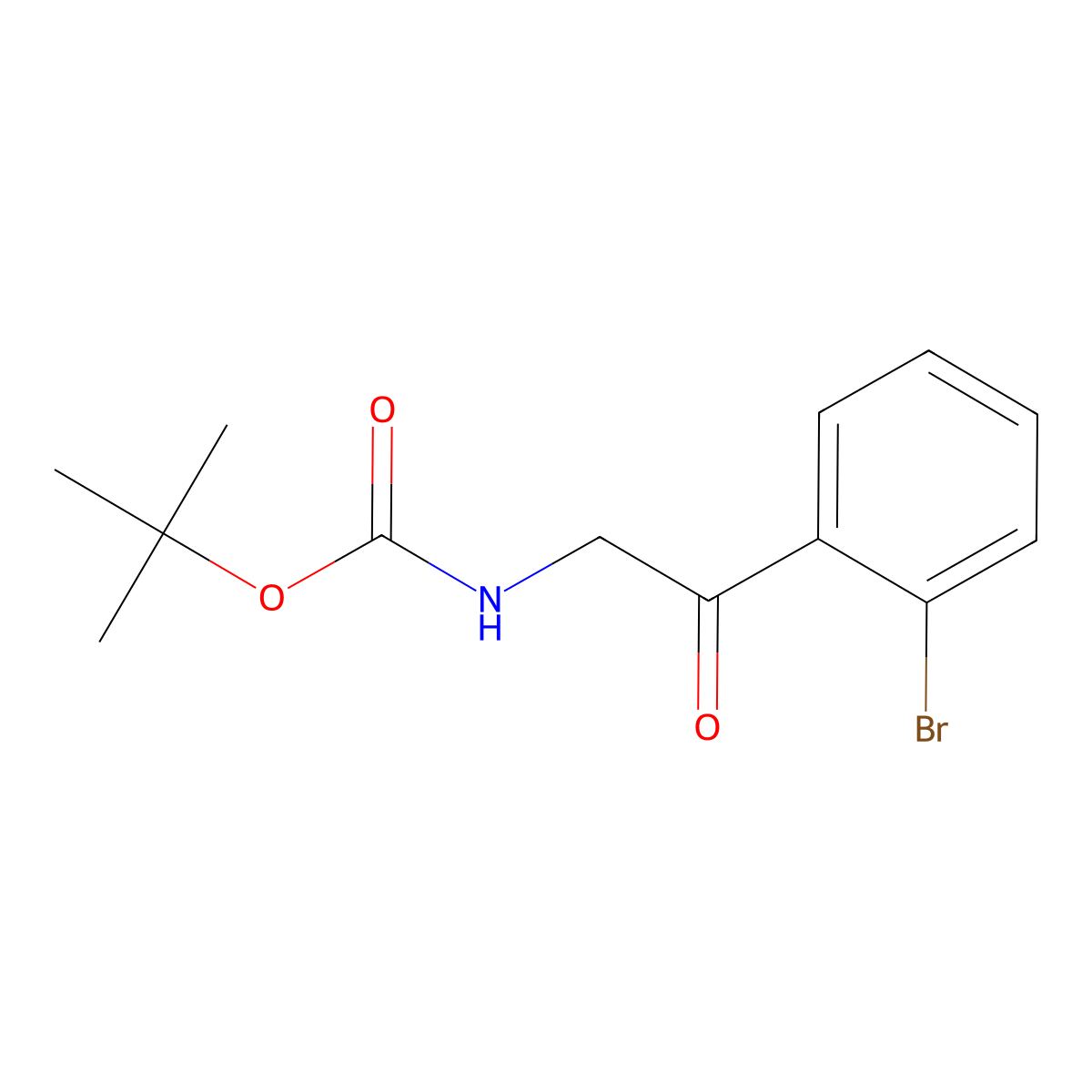 tert-butyl N-[2-(2-bromophenyl)-2-oxoethyl]carbamate molecular structure, CAS 1895164-22-3