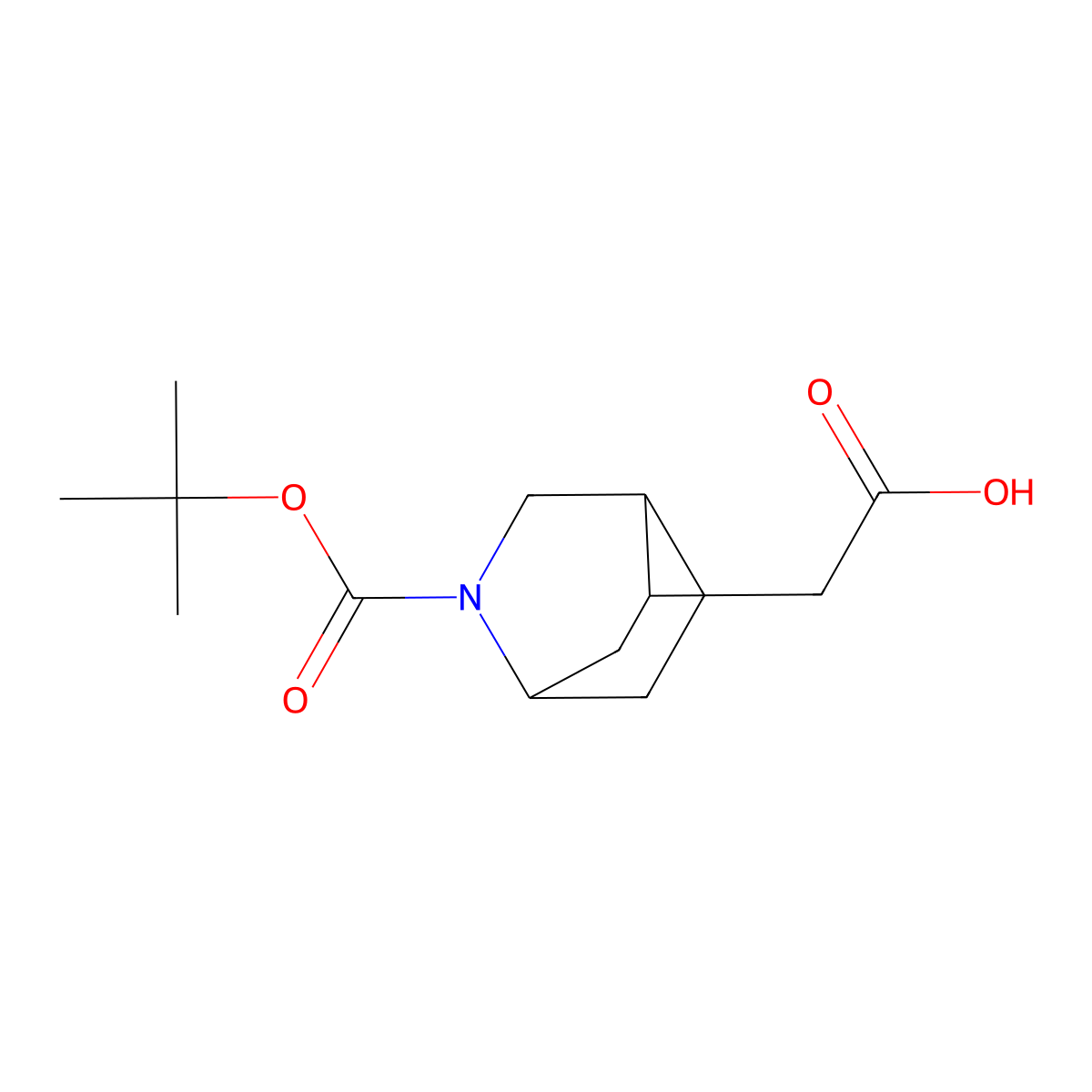 2-[(1S,4R)-2-[(tert-butoxy)carbonyl]-2-azabicyclo[2.2.2]octan-5-yl]acetic acid molecular structure, CAS 1895164-54-1