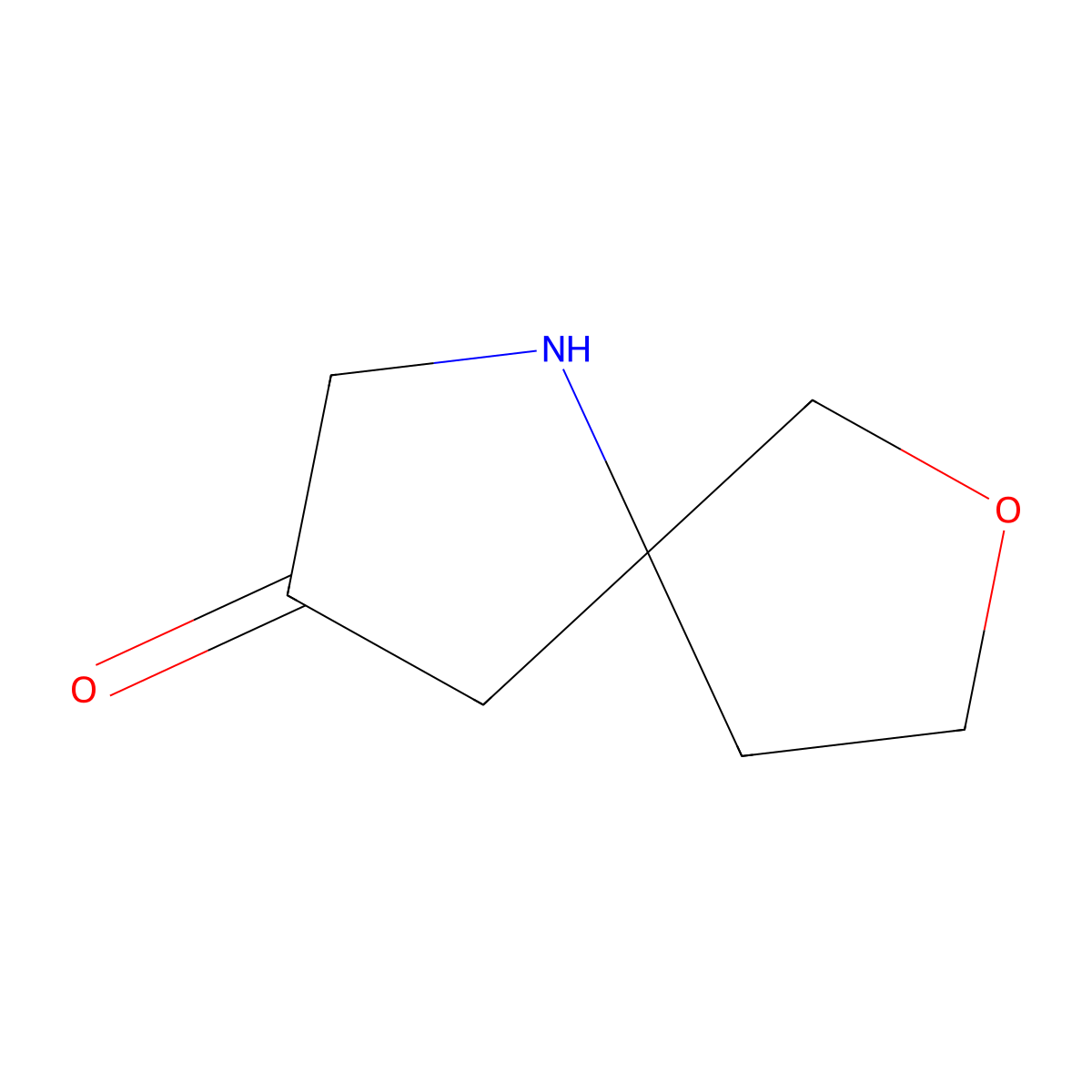 7-Oxa-1-azaspiro[4.4]nonan-3-one molecular structure, CAS 1895165-47-5