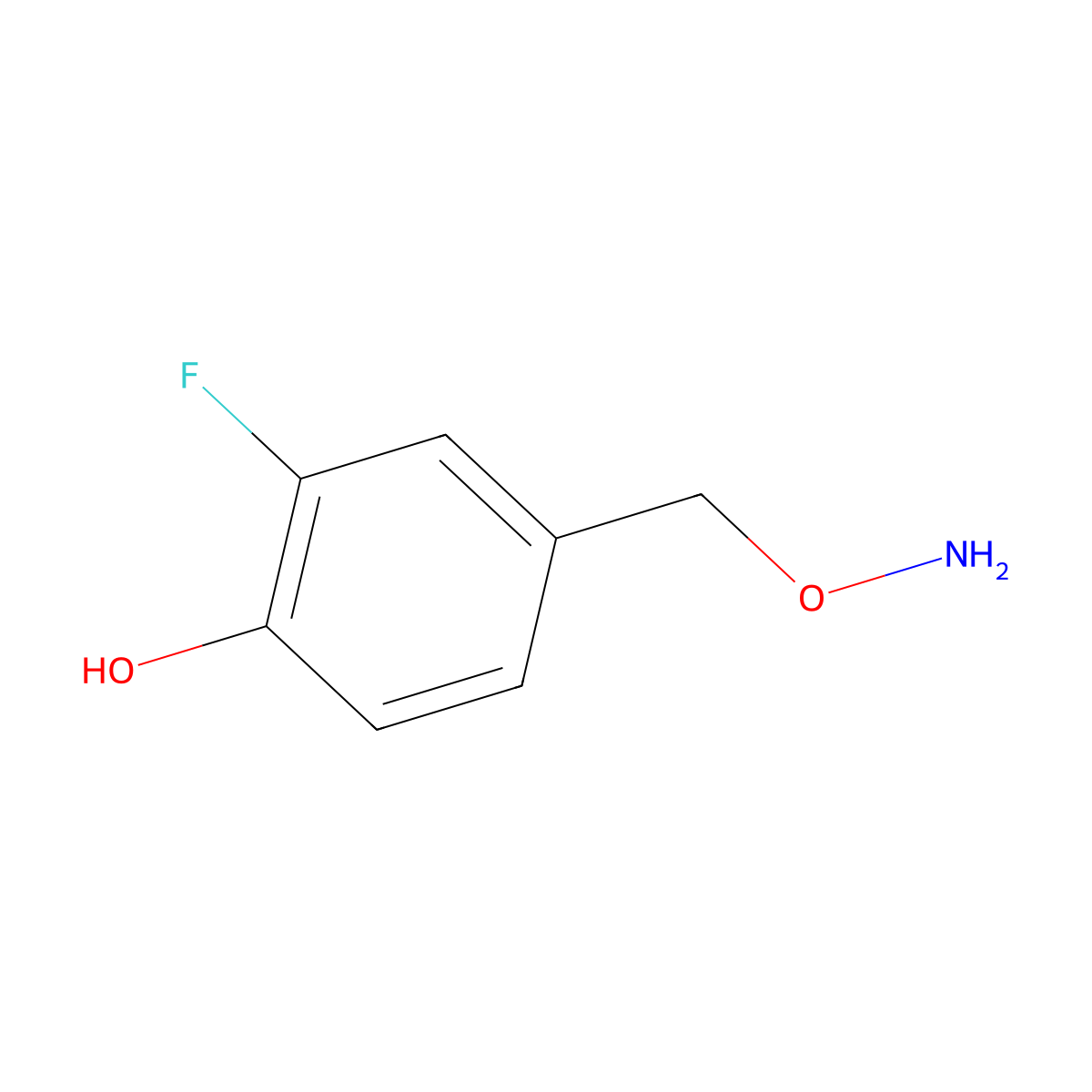 4-[(Aminooxy)methyl]-2-fluorophenol molecular structure, CAS 1895192-12-7