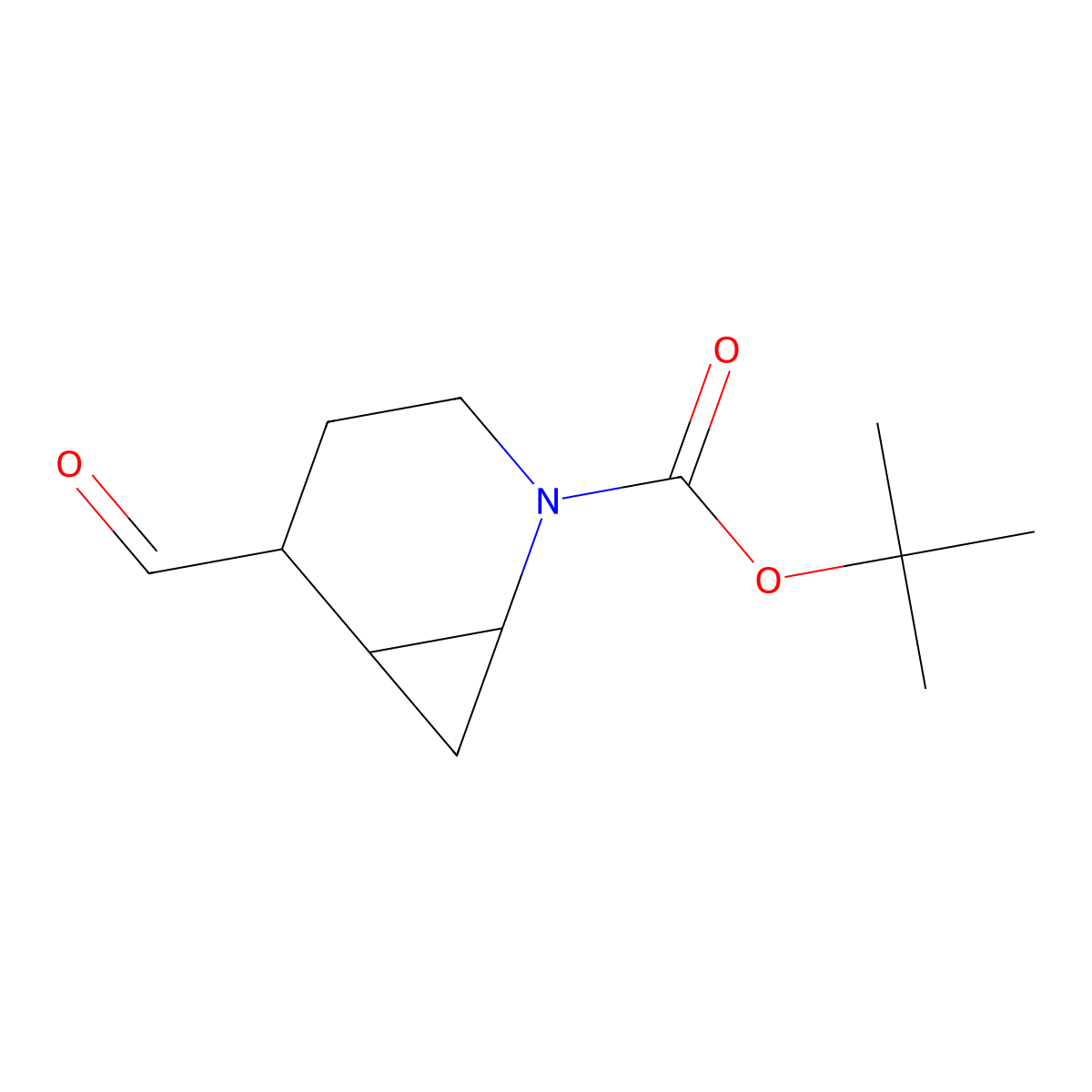 tert-Butyl 5-formyl-2-azabicyclo[4.1.0]heptane-2-carboxylate molecular structure, CAS 1895194-19-0