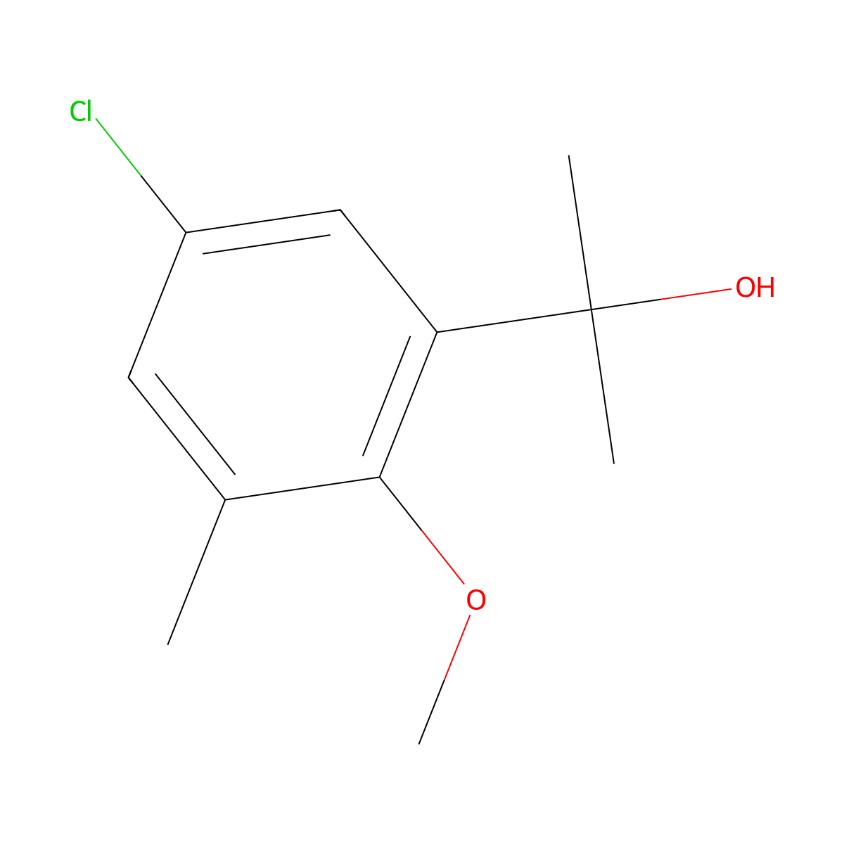 2-(5-Chloro-2-methoxy-3-methylphenyl)propan-2-ol molecular structure, CAS 1895196-36-7