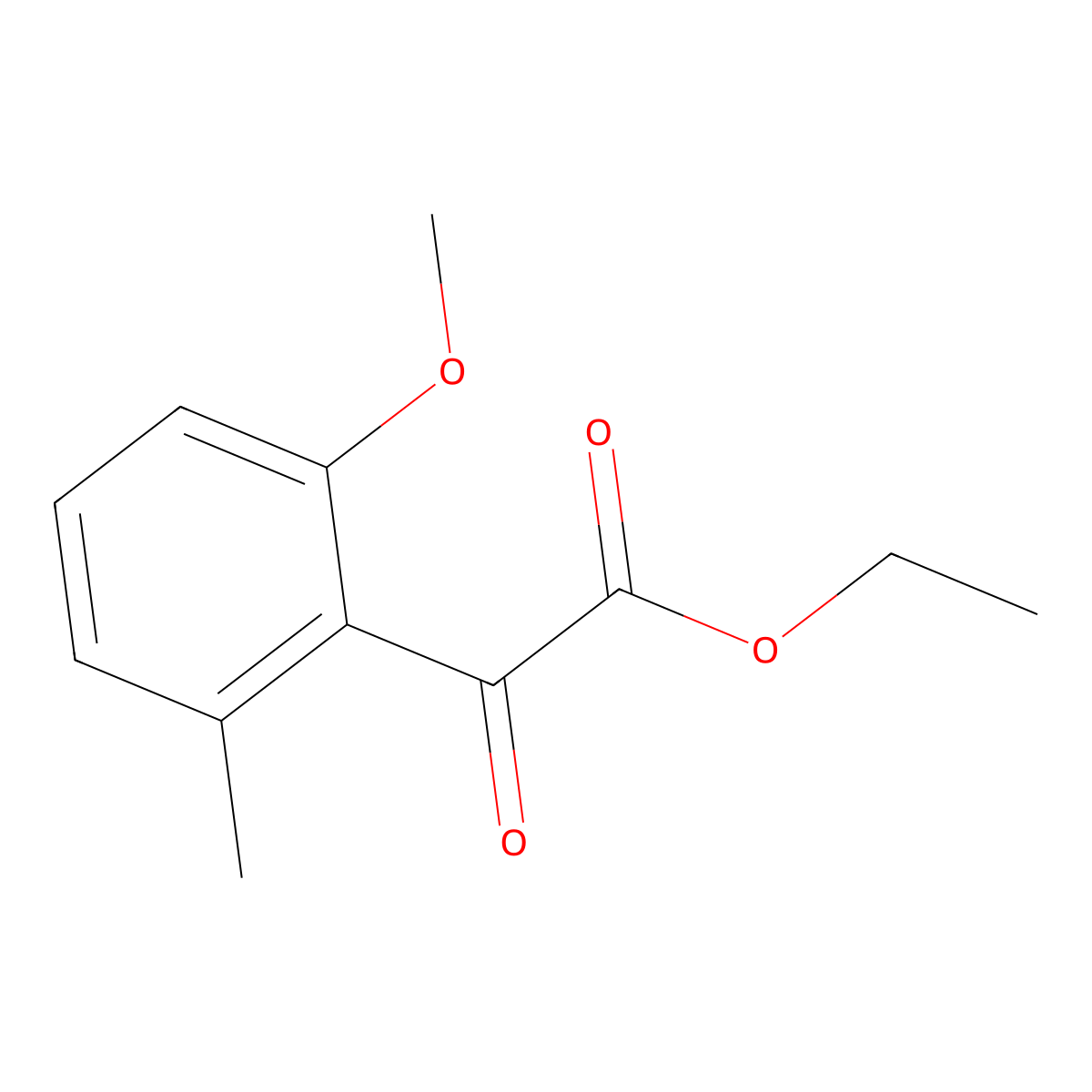 Ethyl 2-(2-methoxy-6-methylphenyl)-2-oxoacetate molecular structure, CAS 1895203-21-0