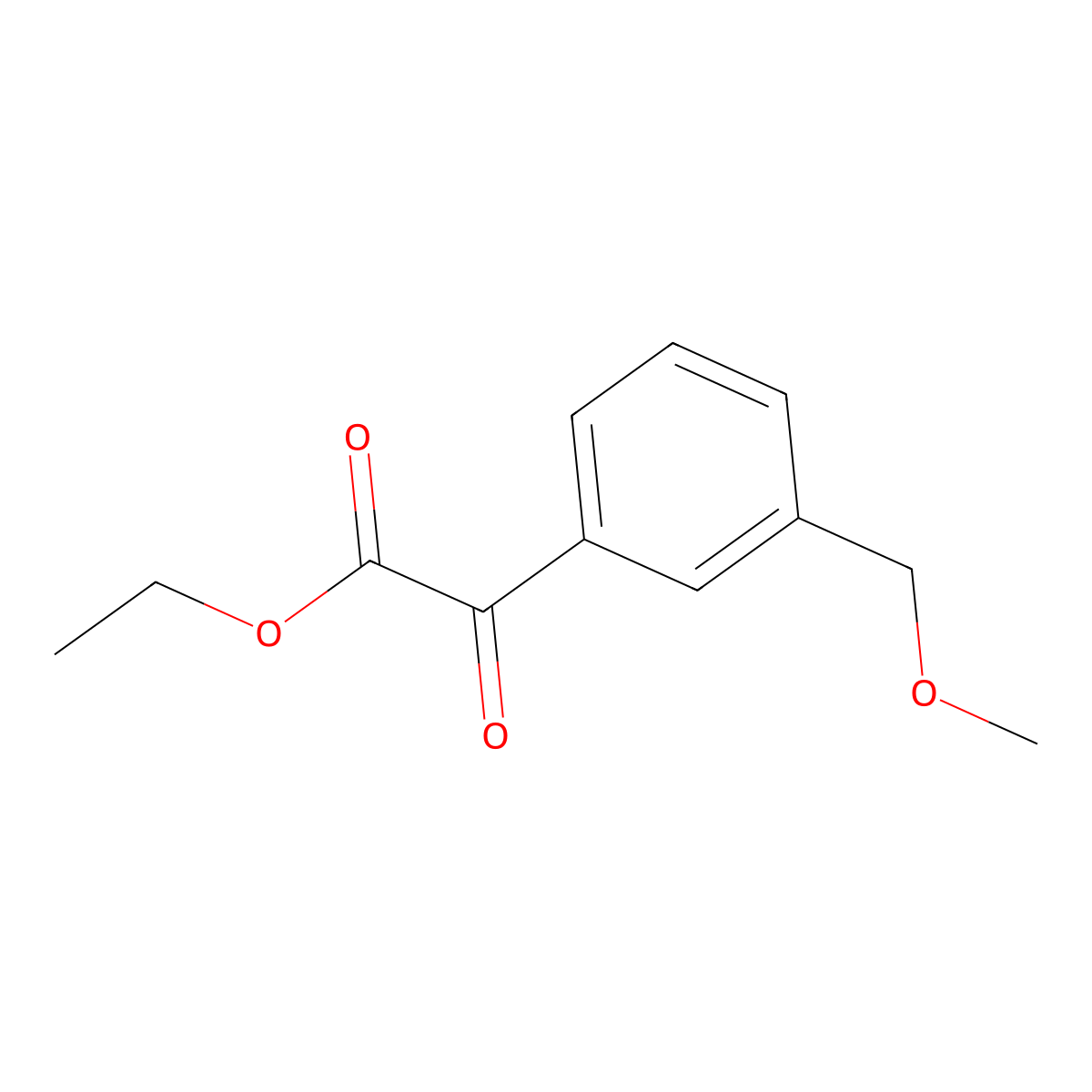 Ethyl 2-(3-(methoxymethyl)phenyl)-2-oxoacetate molecular structure, CAS 1895203-59-4