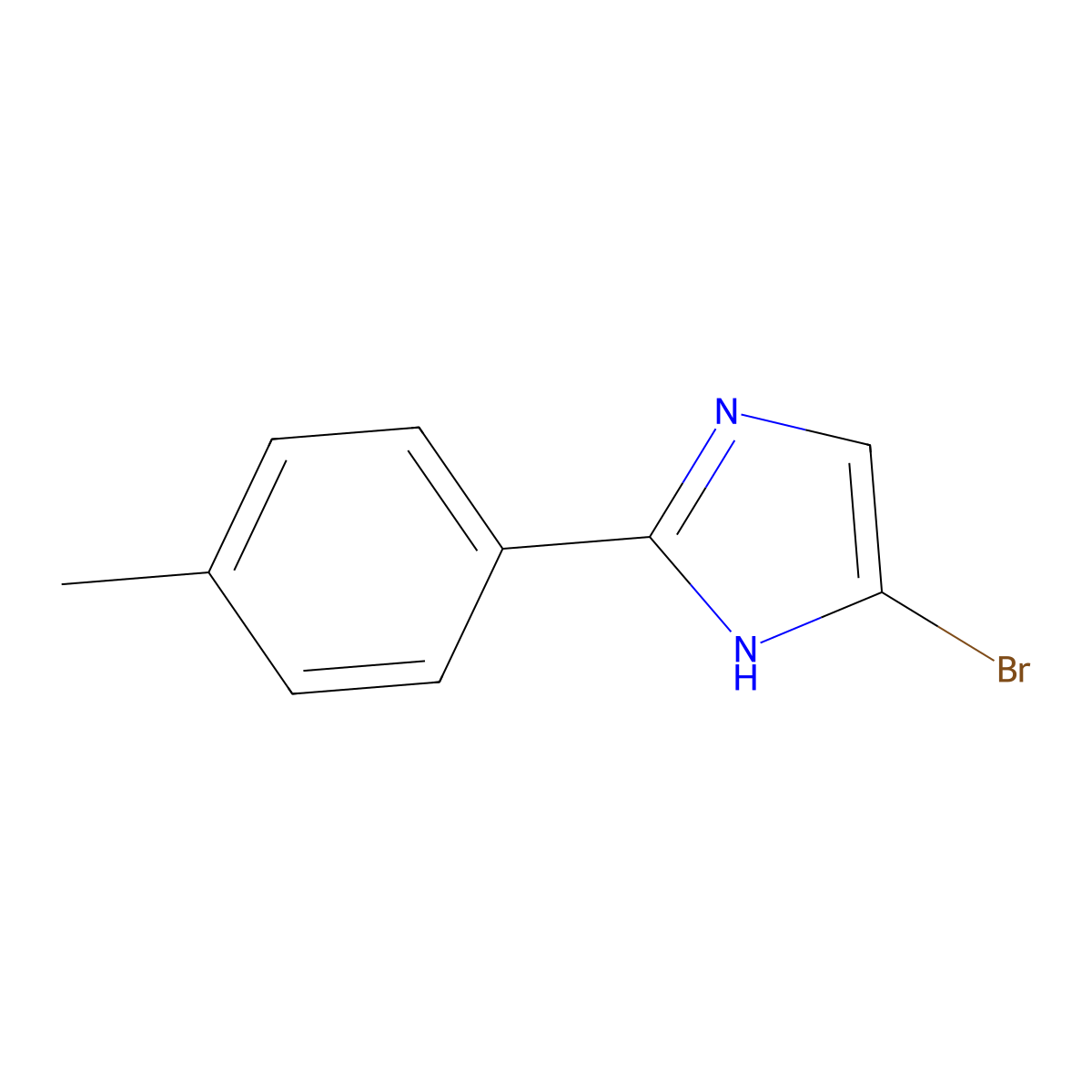 4-bromo-2-(p-tolyl)-1H-imidazole molecular structure, CAS 1895215-26-5