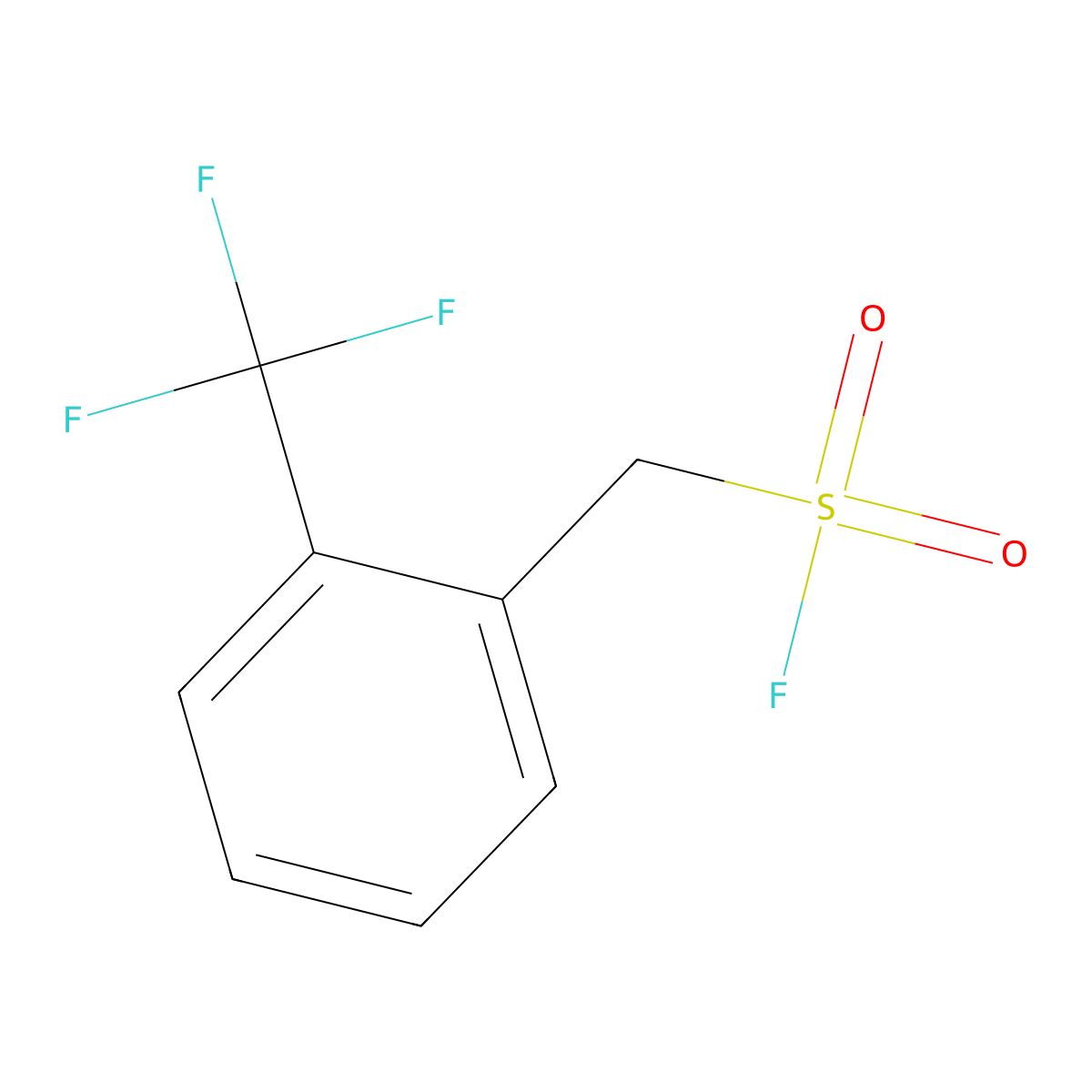 [2-(Trifluoromethyl)phenyl]methanesulfonyl fluoride molecular structure, CAS 1895228-87-1