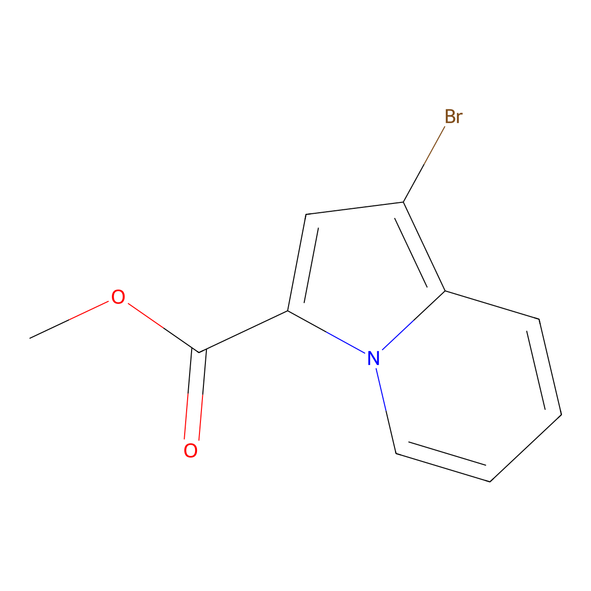 Methyl 1-bromoindolizine-3-carboxylate molecular structure, CAS 1895229-28-3