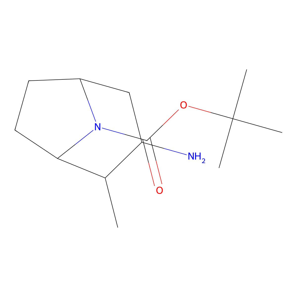 Tert-butyl 3-amino-2-methyl-8-azabicyclo[3.2.1]octane-8-carboxylate molecular structure, CAS 1895234-36-2