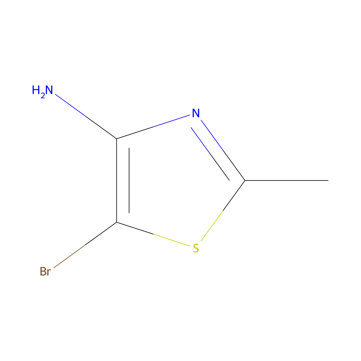 5-Bromo-2-methyl-1,3-thiazol-4-amine molecular structure, CAS 1895240-41-1