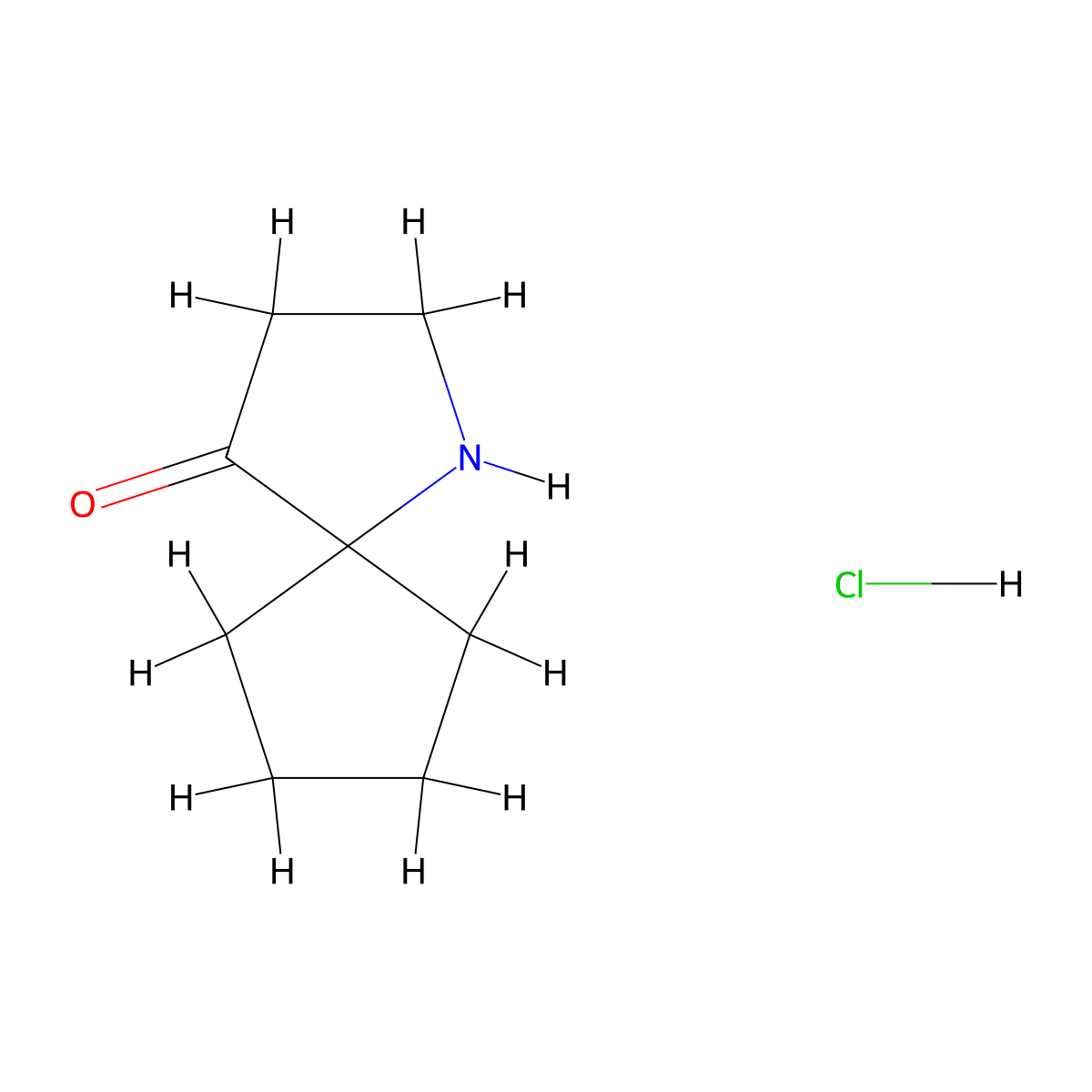 1-Azaspiro[4.4]nonan-4-one hydrochloride molecular structure, CAS 1895240-70-6