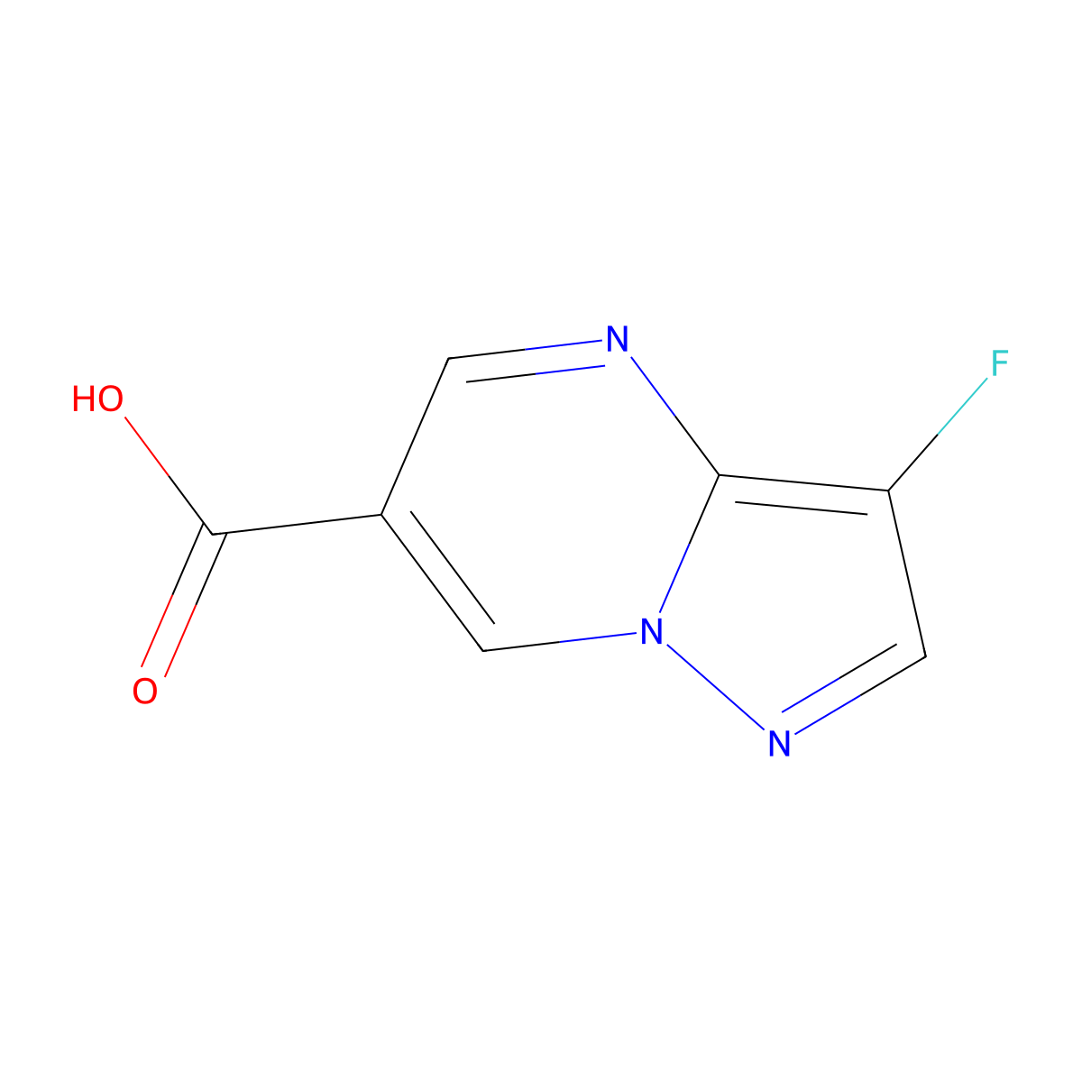 3-Fluoropyrazolo[1,5-a]pyrimidine-6-carboxylic acid molecular structure, CAS 1895243-12-5