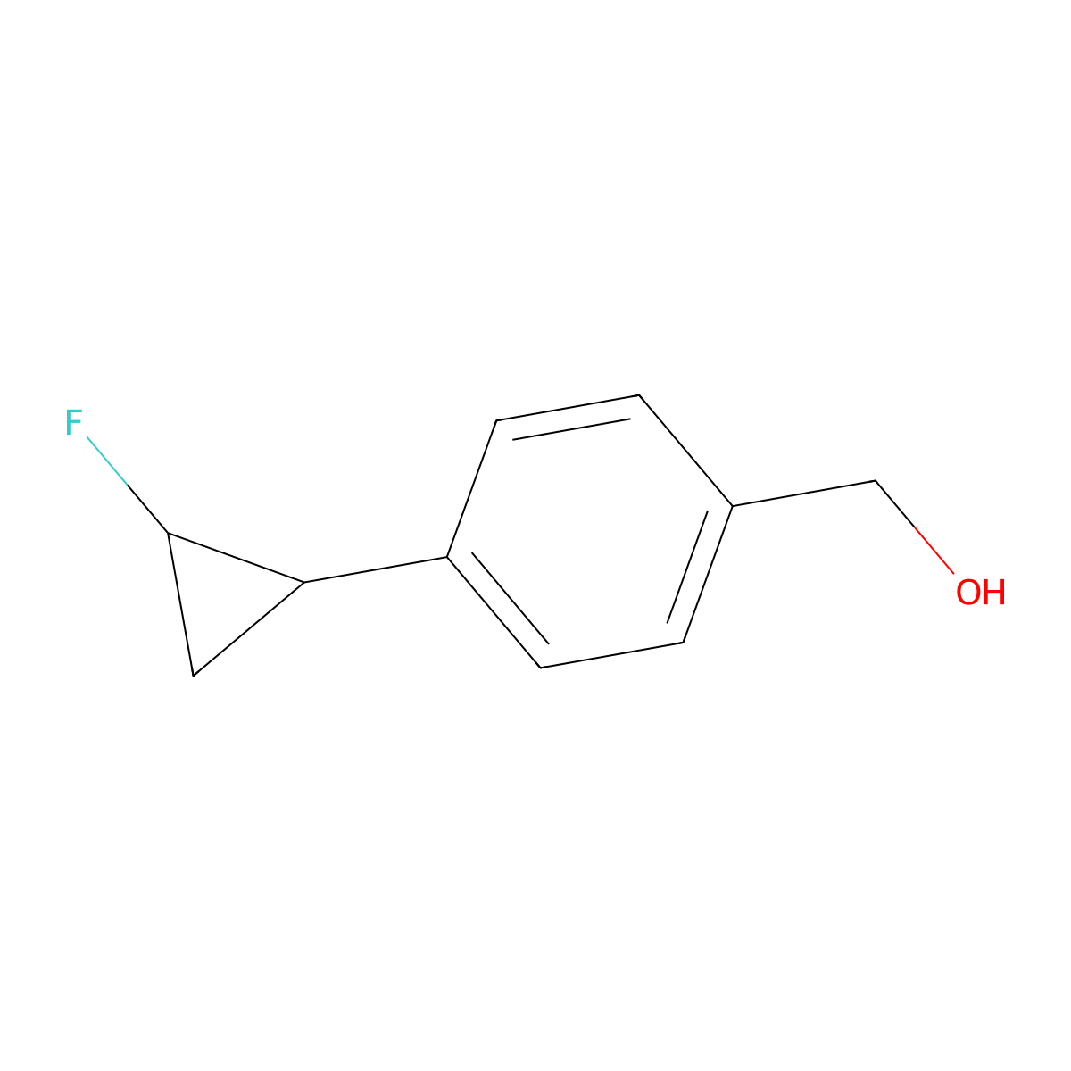 [4-(2-Fluorocyclopropyl)phenyl]methanol molecular structure, CAS 1895244-04-8