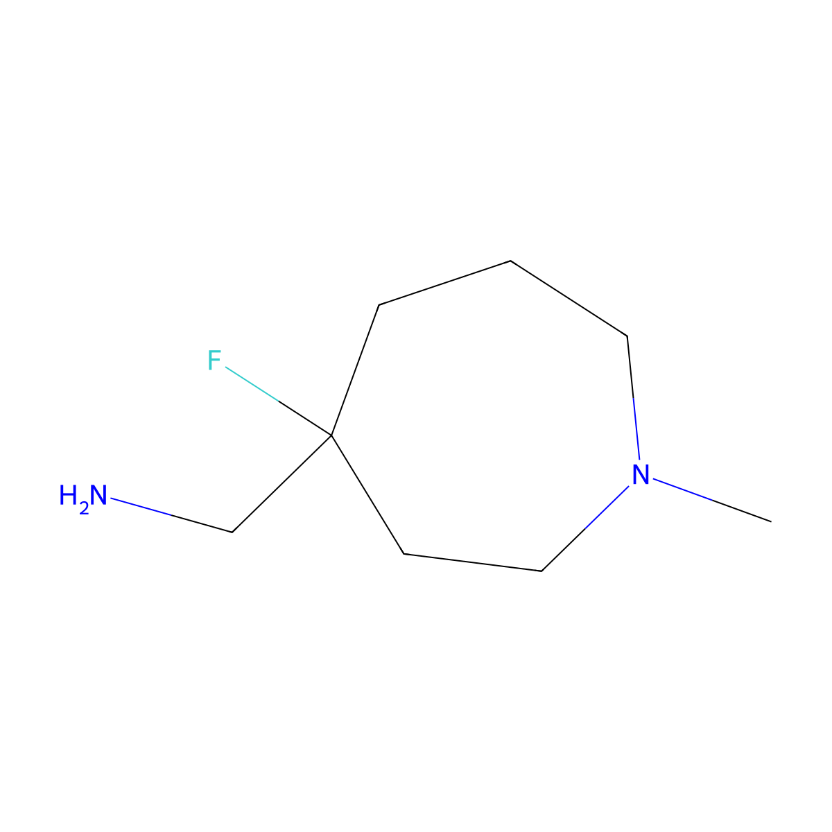 1-(4-Fluoro-1-methylazepan-4-yl)methanamine molecular structure, CAS 1895259-49-0