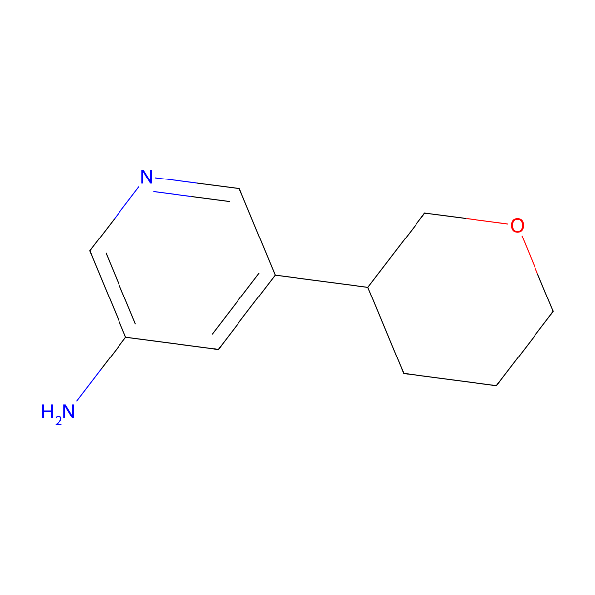 5-(Oxan-3-yl)pyridin-3-amine molecular structure, CAS 1895266-61-1