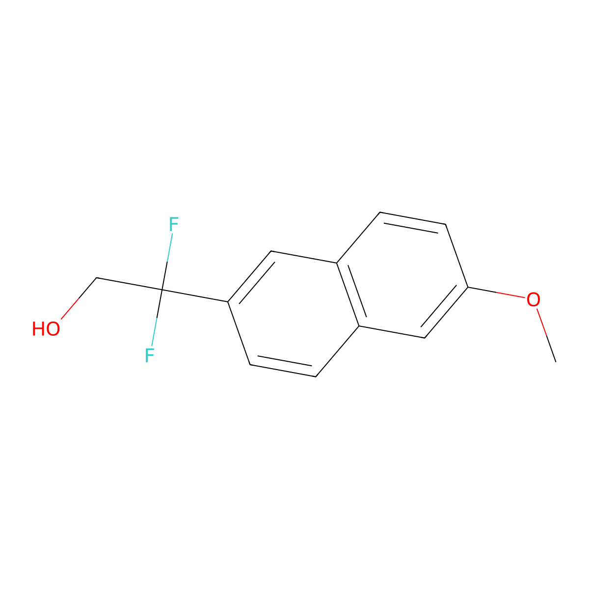 2,2-Difluoro-2-(6-methoxynaphthalen-2-yl)ethan-1-ol molecular structure, CAS 1895273-70-7