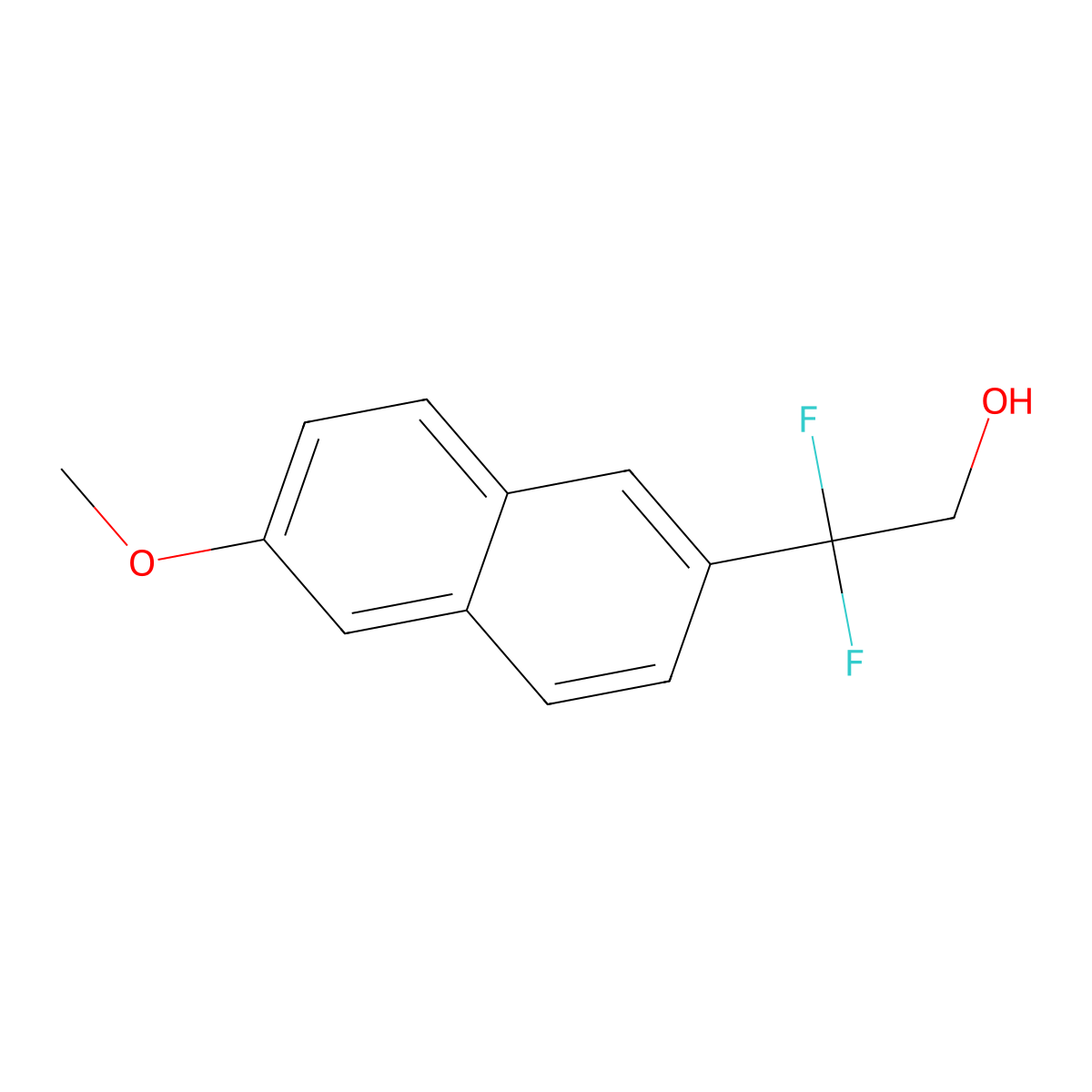 2,2-Difluoro-2-(6-methoxynaphthalen-2-yl)ethan-1-ol molecular structure, CAS 1895273-70-7