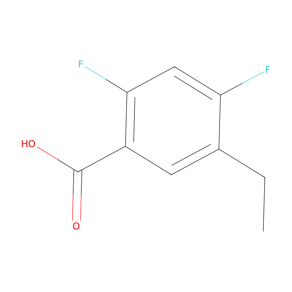 5-Ethyl-2,4-difluorobenzoic acid molecular structure, CAS 1895278-43-9