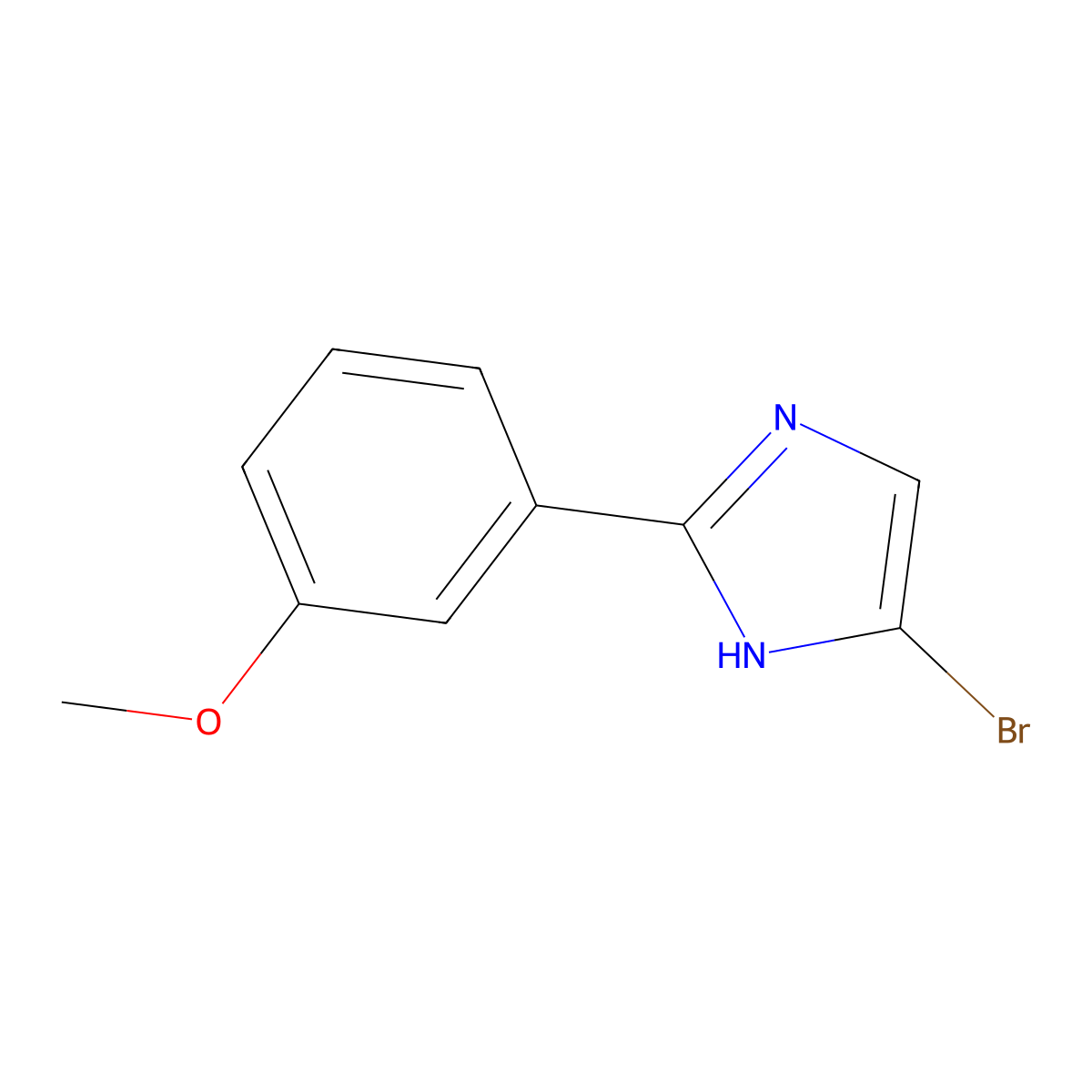 4-bromo-2-(3-methoxyphenyl)-1H-imidazole molecular structure, CAS 1895293-07-8