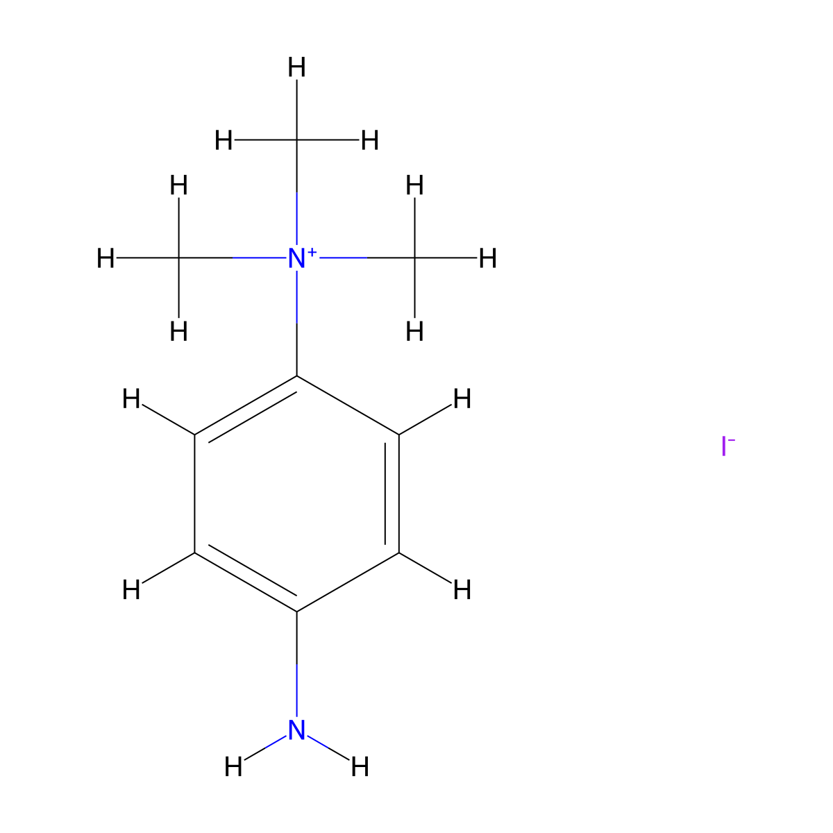 4-Amino-N,N,N-trimethylanilinium iodide molecular structure, CAS 18953-50-9