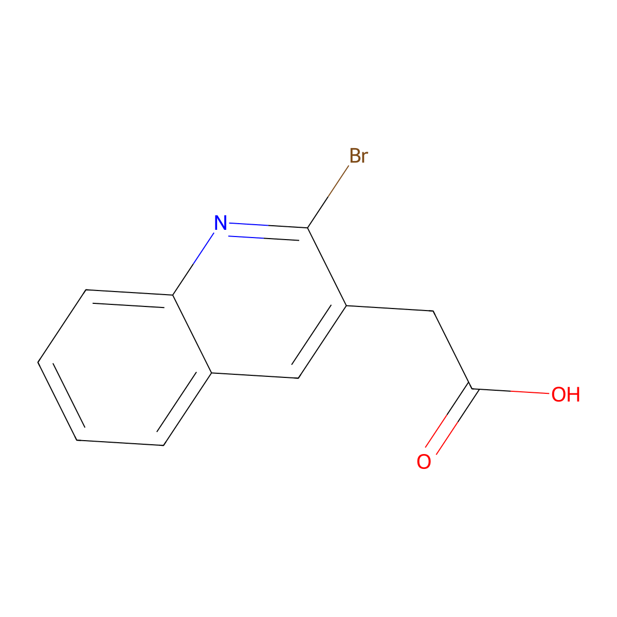 2-(2-Bromoquinolin-3-yl)acetic acid molecular structure, CAS 1895315-69-1