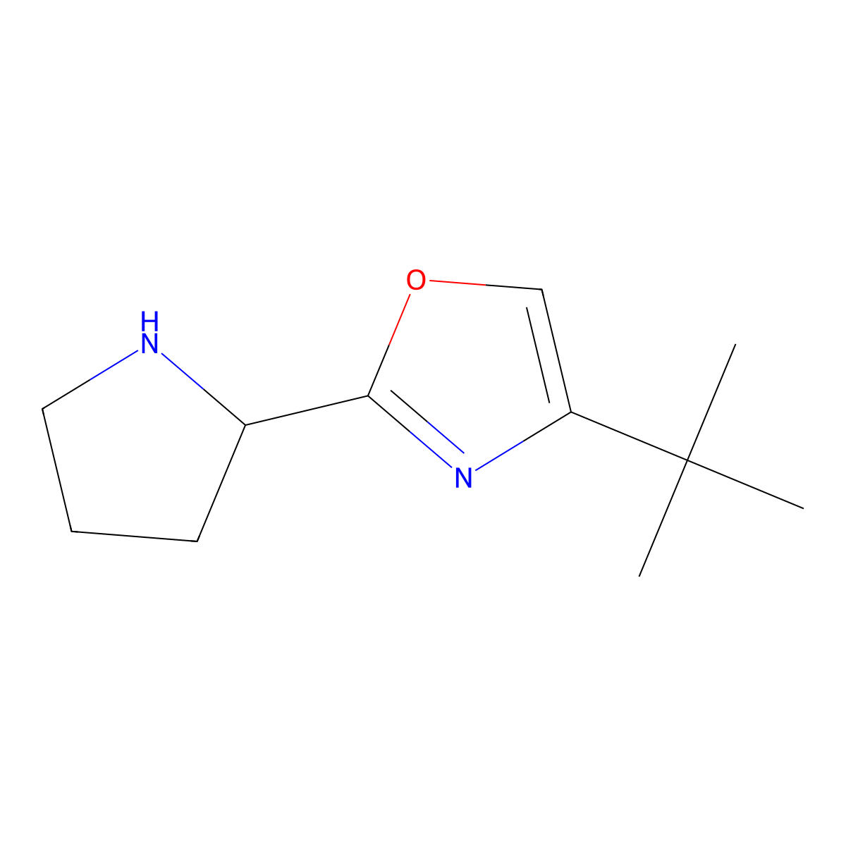 4-(tert-Butyl)-2-(pyrrolidin-2-yl)oxazole molecular structure, CAS 1895319-02-4