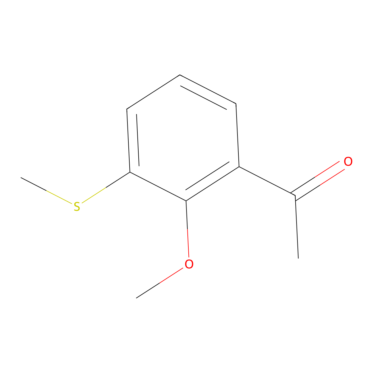 1-(2-Methoxy-3-(methylthio)phenyl)ethanone molecular structure, CAS 1895322-50-5