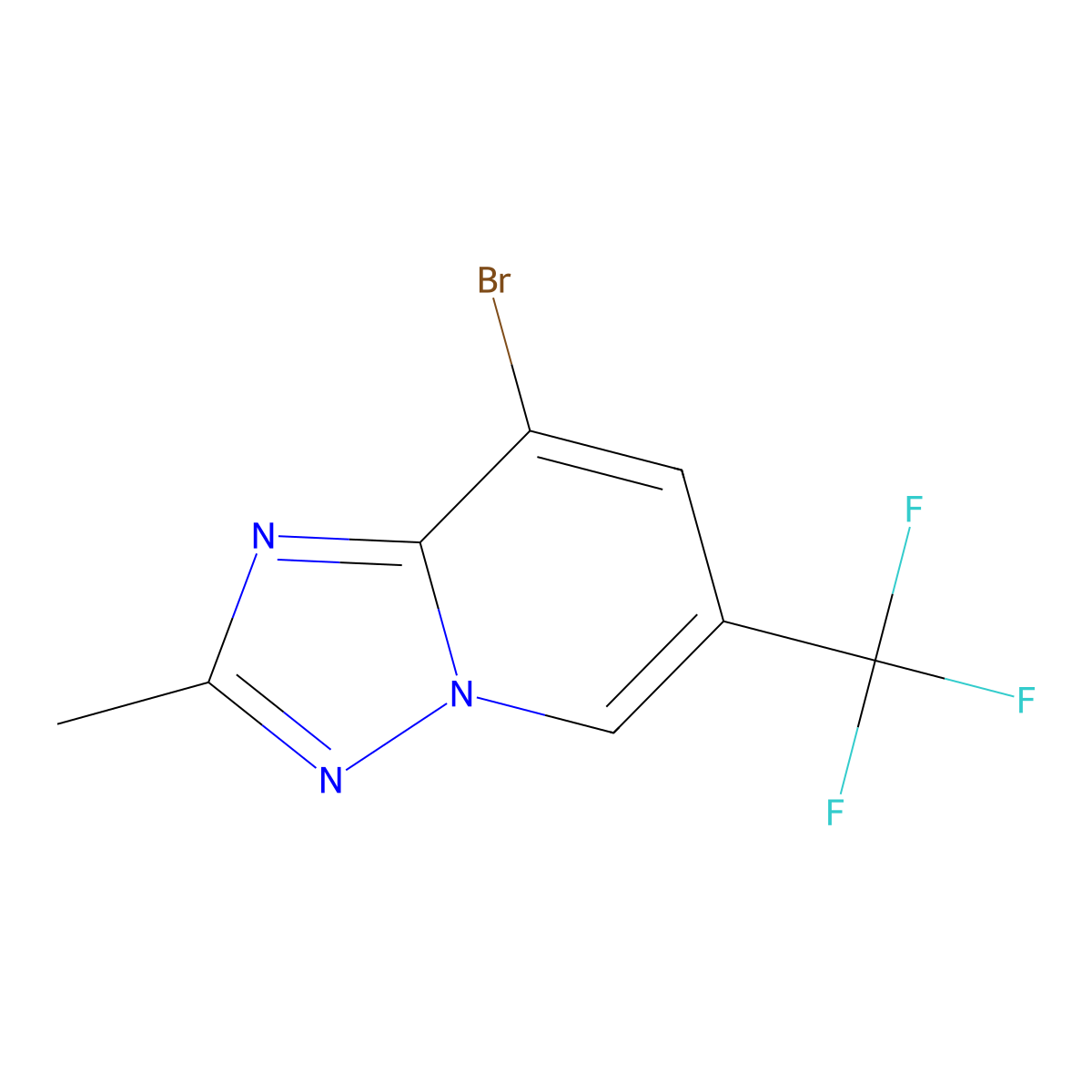 8-Bromo-2-methyl-6-(trifluoromethyl)-[1,2,4]triazolo[1,5-a]pyridine molecular structure, CAS 1895358-02-7
