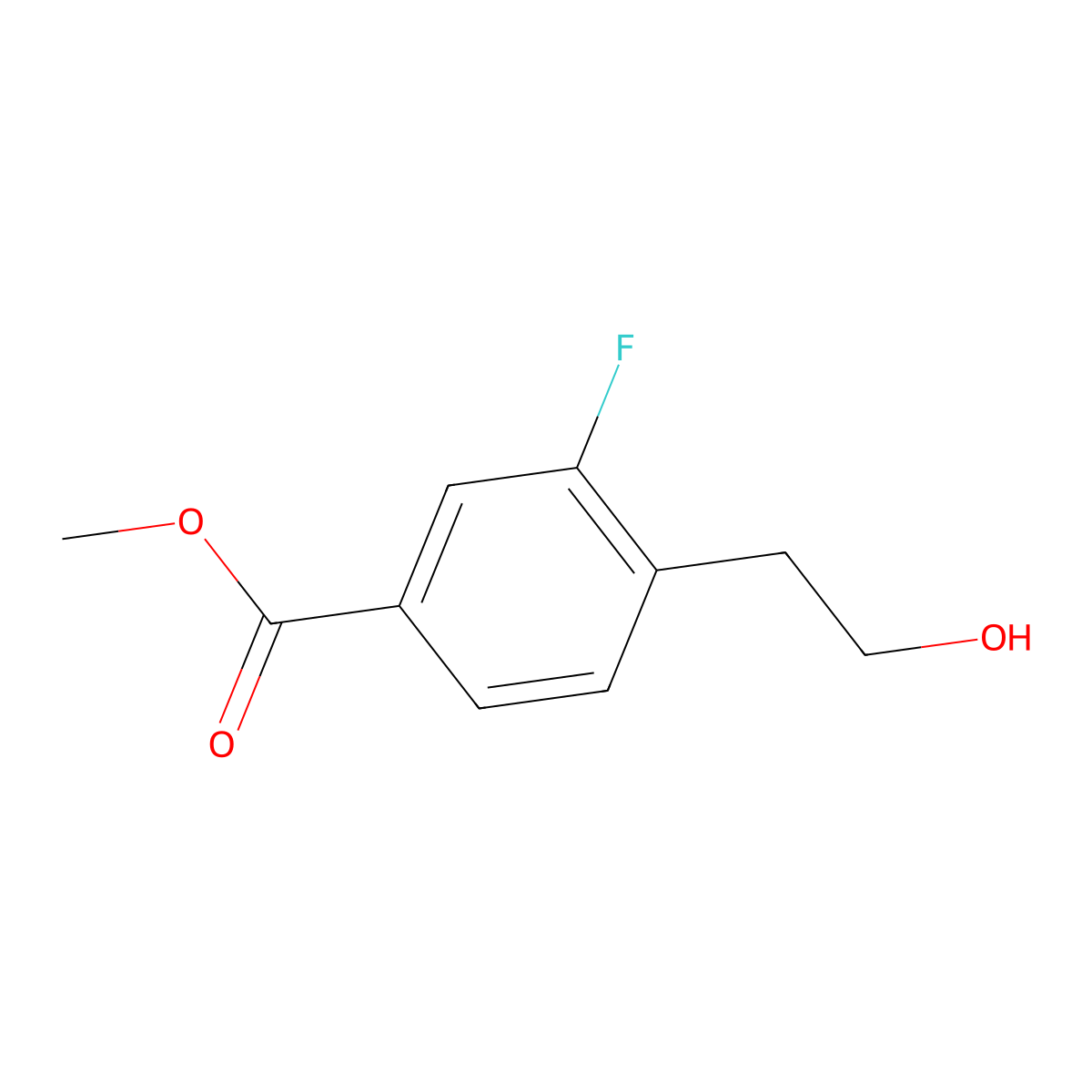 Methyl3-fluoro-4-(2-hydroxyethyl)benzoate molecular structure, CAS 1895361-60-0