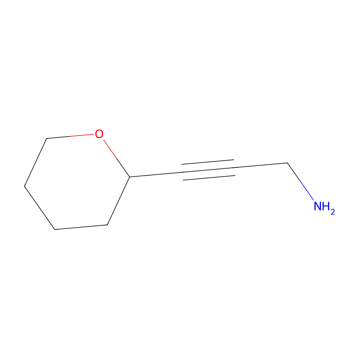 3-(Oxan-2-yl)prop-2-yn-1-amine molecular structure, CAS 1895362-31-8