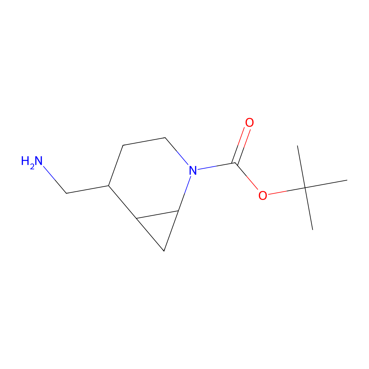 tert-Butyl 5-(aminomethyl)-2-azabicyclo[4.1.0]heptane-2-carboxylate molecular structure, CAS 1895362-82-9