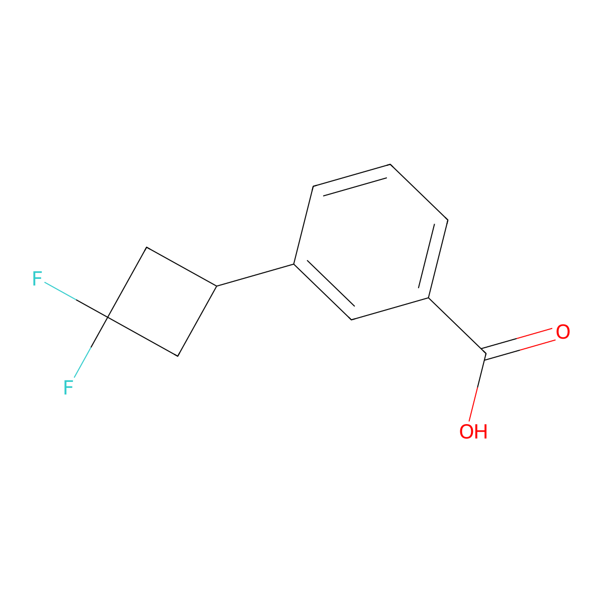 3-(3,3-Difluorocyclobutyl)benzoic acid molecular structure, CAS 1895392-03-6