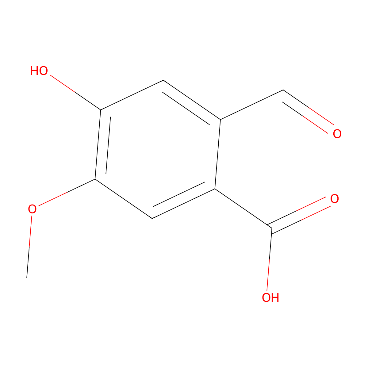 2-Formyl-4-hydroxy-5-methoxybenzoic acid molecular structure, CAS 1895397-08-6