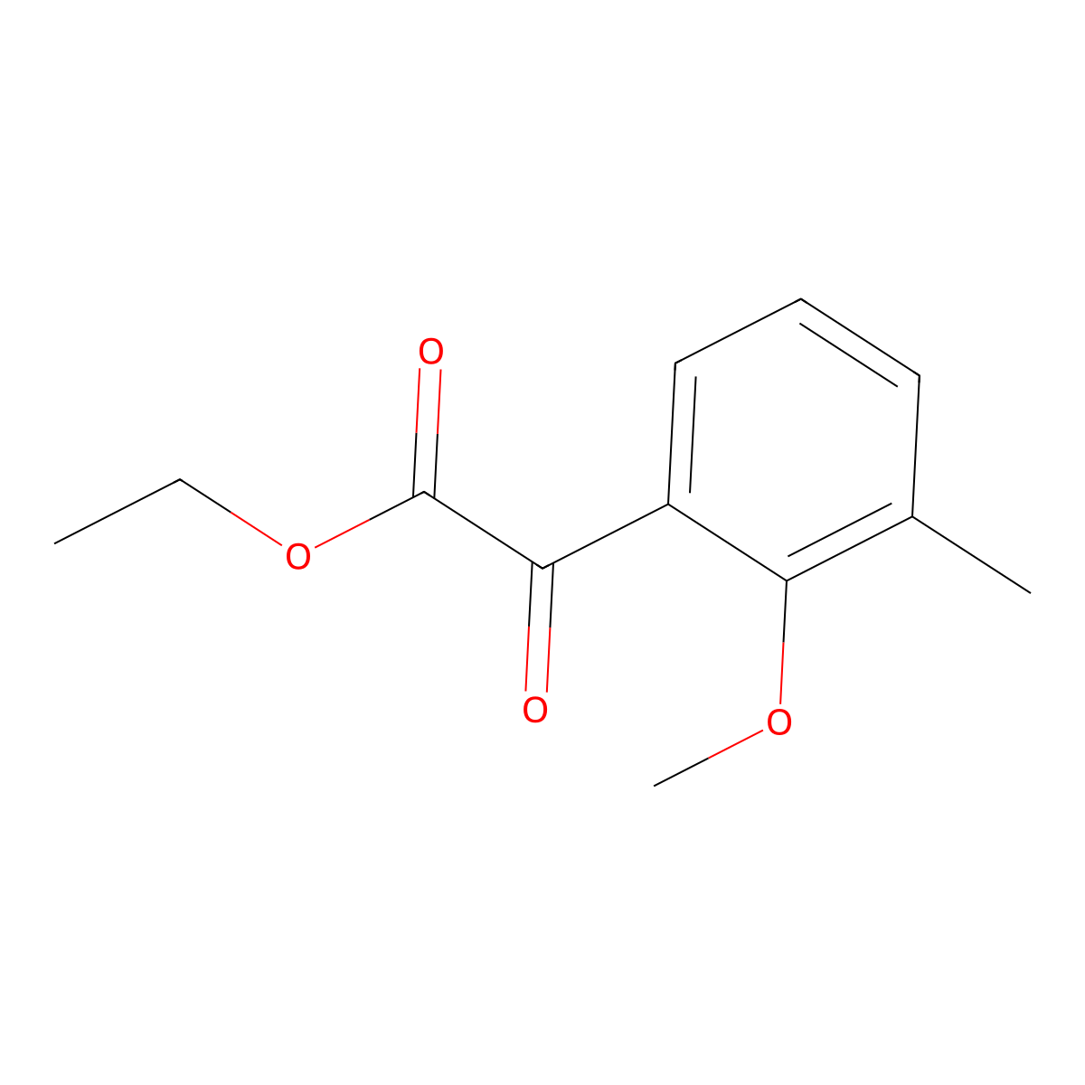 Ethyl 2-(2-methoxy-3-methylphenyl)-2-oxoacetate molecular structure, CAS 1895417-33-0