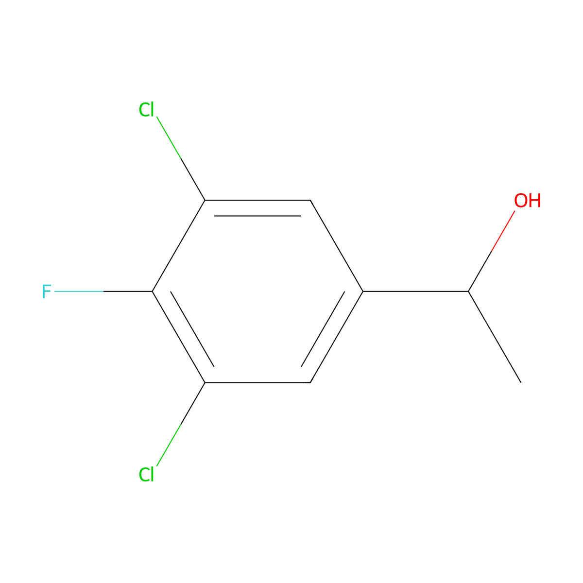 1-(3,5-Dichloro-4-fluorophenyl)ethanol molecular structure, CAS 1895417-96-5