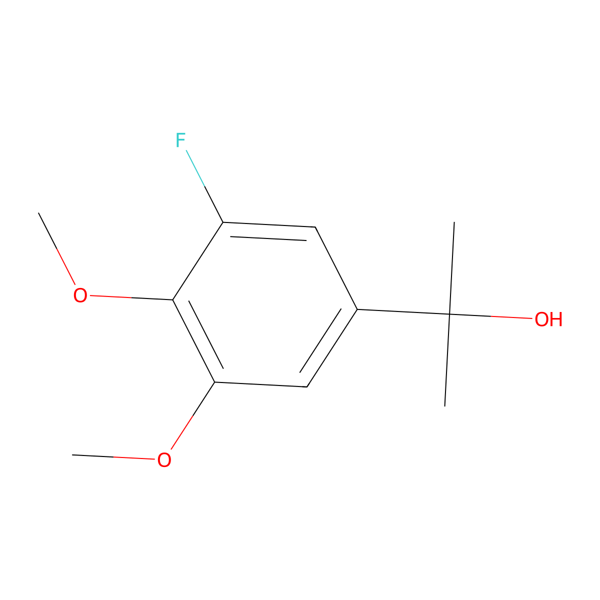 3-Fluoro-4,5-dimethoxy-alpha,alpha-dimethylbenZenemethanol molecular structure, CAS 1895425-04-3