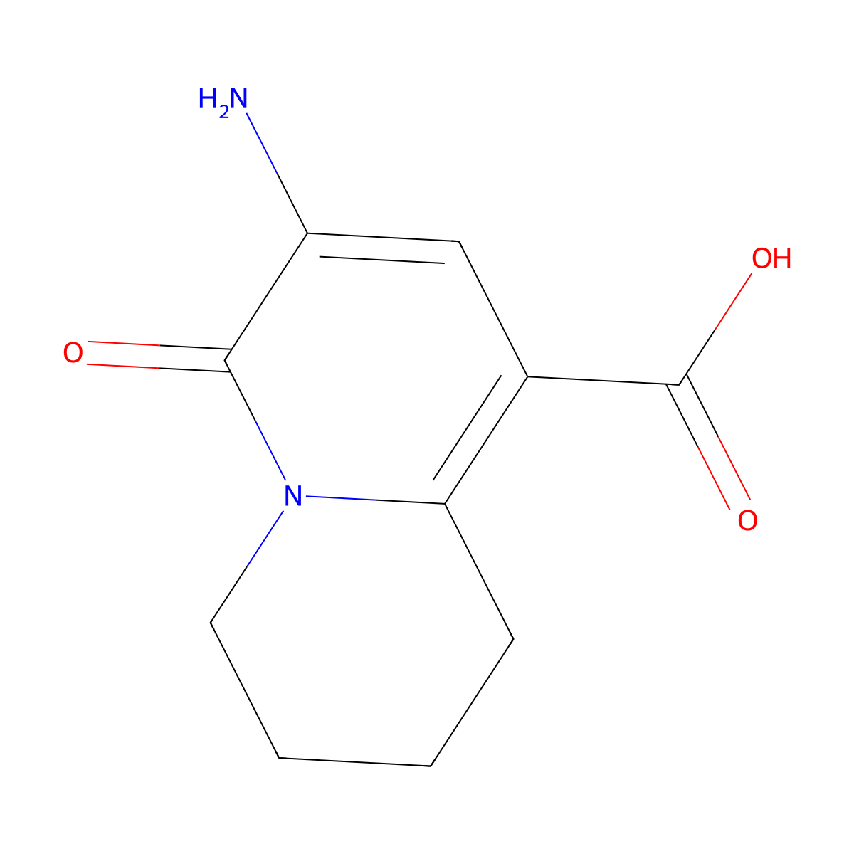 7-amino-6-oxo-2,3,4,6-tetrahydro-1H-quinolizine-9-carboxylicacid molecular structure, CAS 1895431-46-5