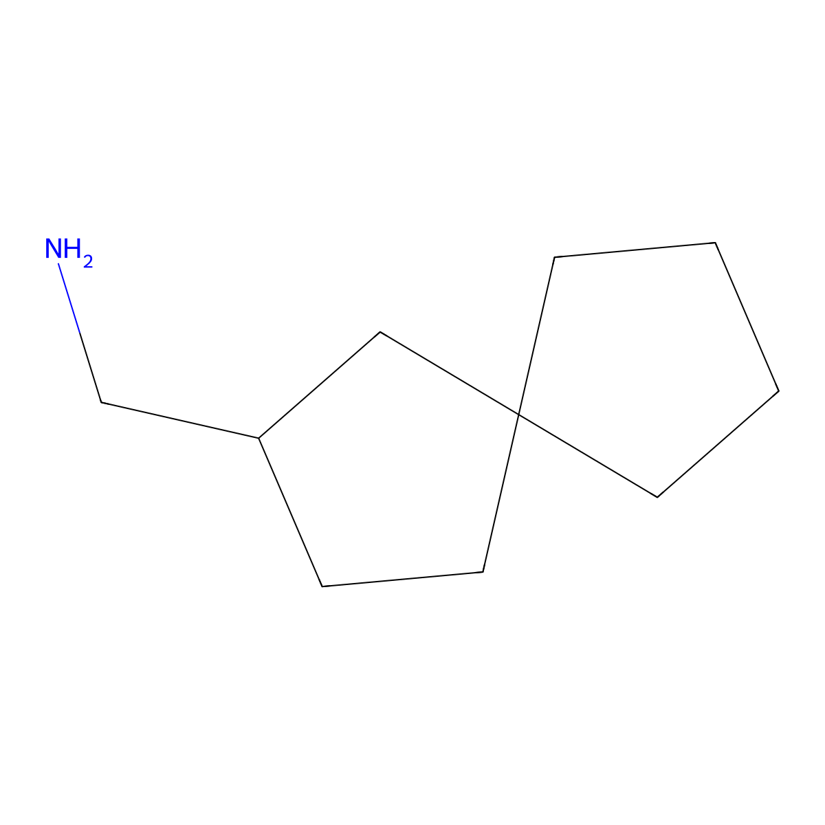 1-{Spiro[4.4]nonan-2-yl}methanamine molecular structure, CAS 1895435-55-8