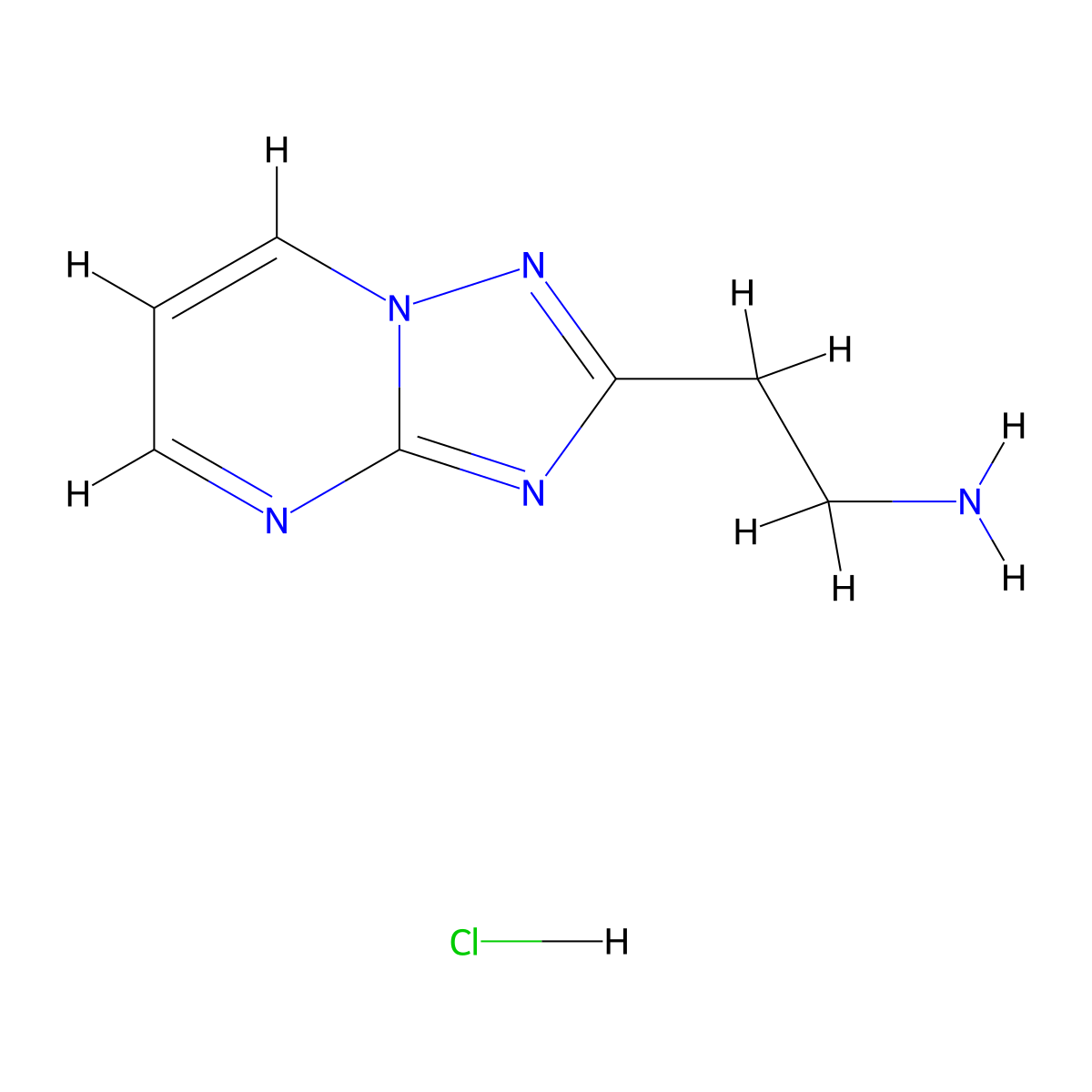 2-{[1,2,4]Triazolo[1,5-a]pyrimidin-2-yl}ethan-1-amine hydrochloride molecular structure, CAS 1895436-40-4