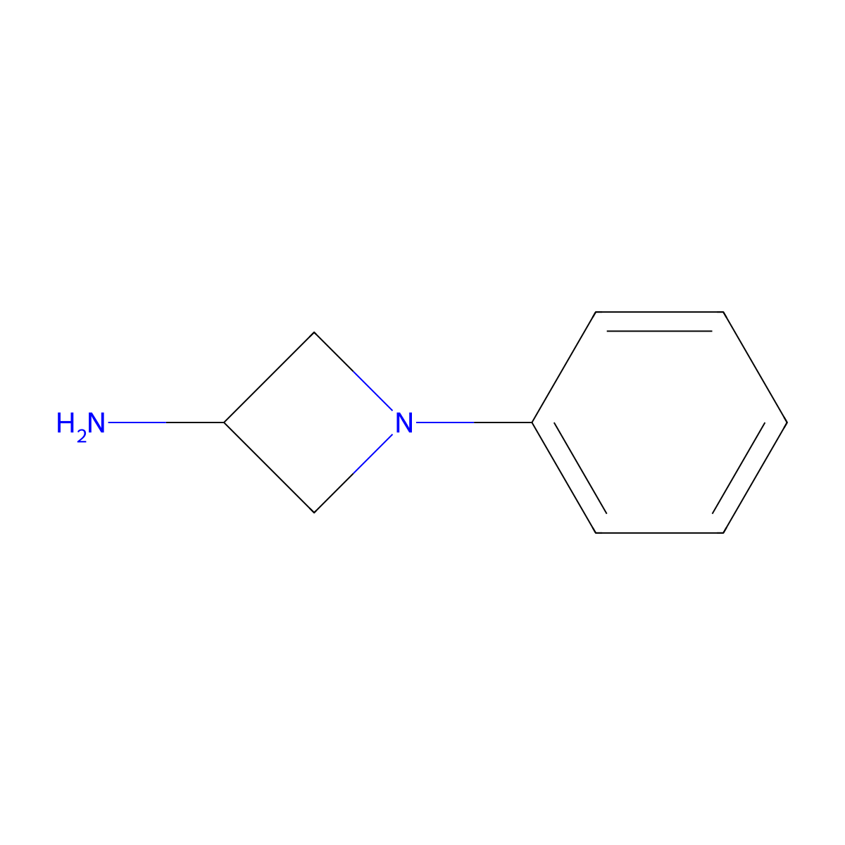 1-Phenylazetidin-3-amine molecular structure, CAS 1895439-72-1
