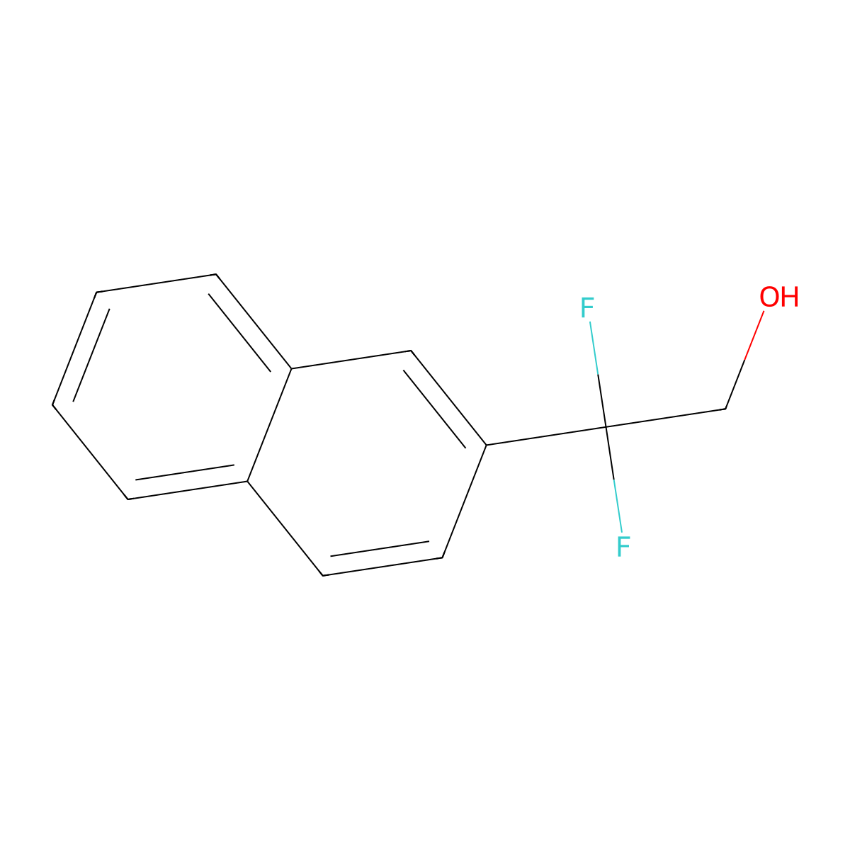 2,2-Difluoro-2-(naphthalen-2-yl)ethan-1-ol molecular structure, CAS 1895455-11-4