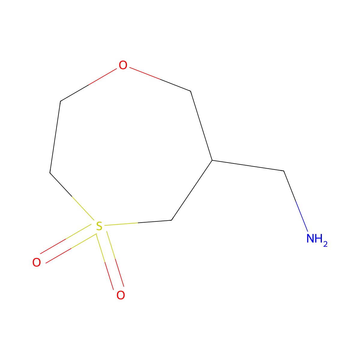 6-(Aminomethyl)-1,4-oxathiepane 4,4-dioxide molecular structure, CAS 1895475-15-6